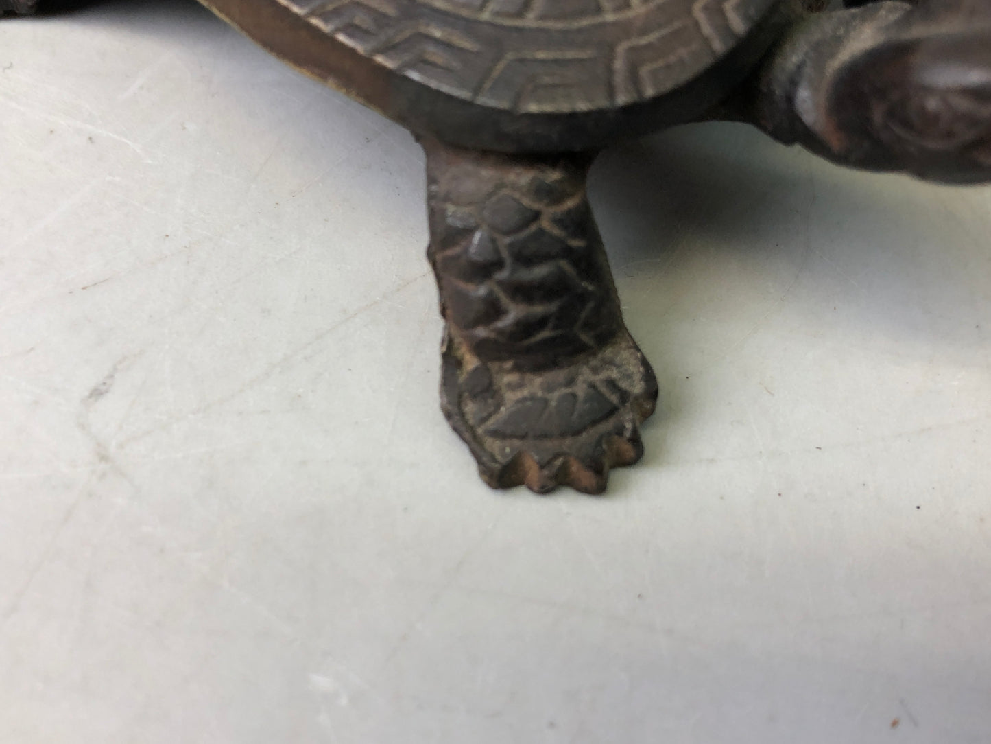 Y7639 SUITEKI Copper turtle stationery suzuri water pot Japanese antique vintage
