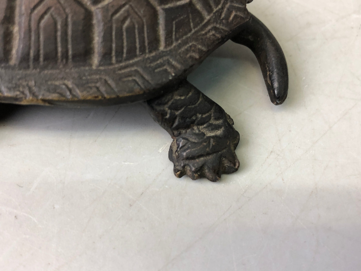 Y7639 SUITEKI Copper turtle stationery suzuri water pot Japanese antique vintage