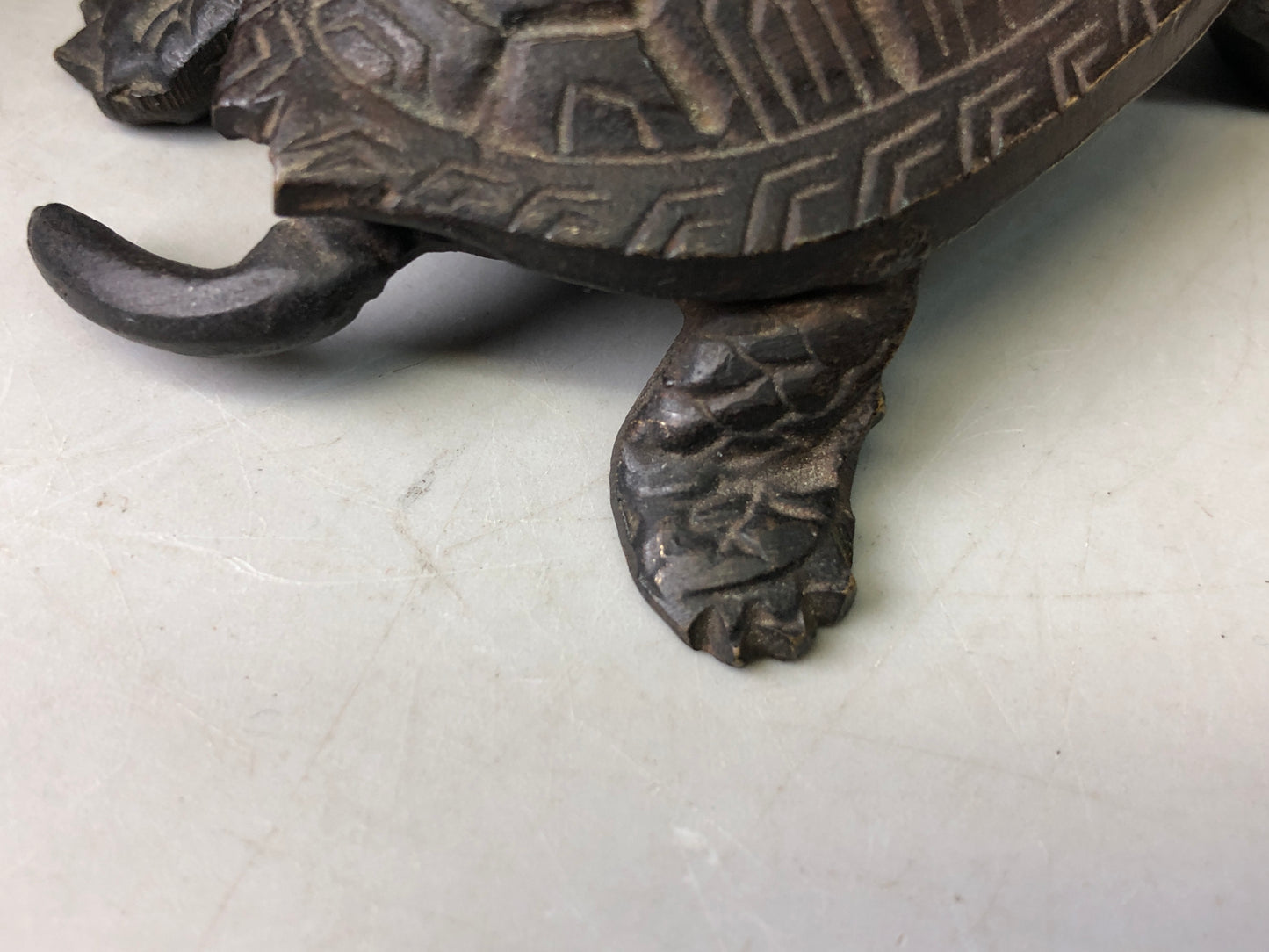 Y7639 SUITEKI Copper turtle stationery suzuri water pot Japanese antique vintage