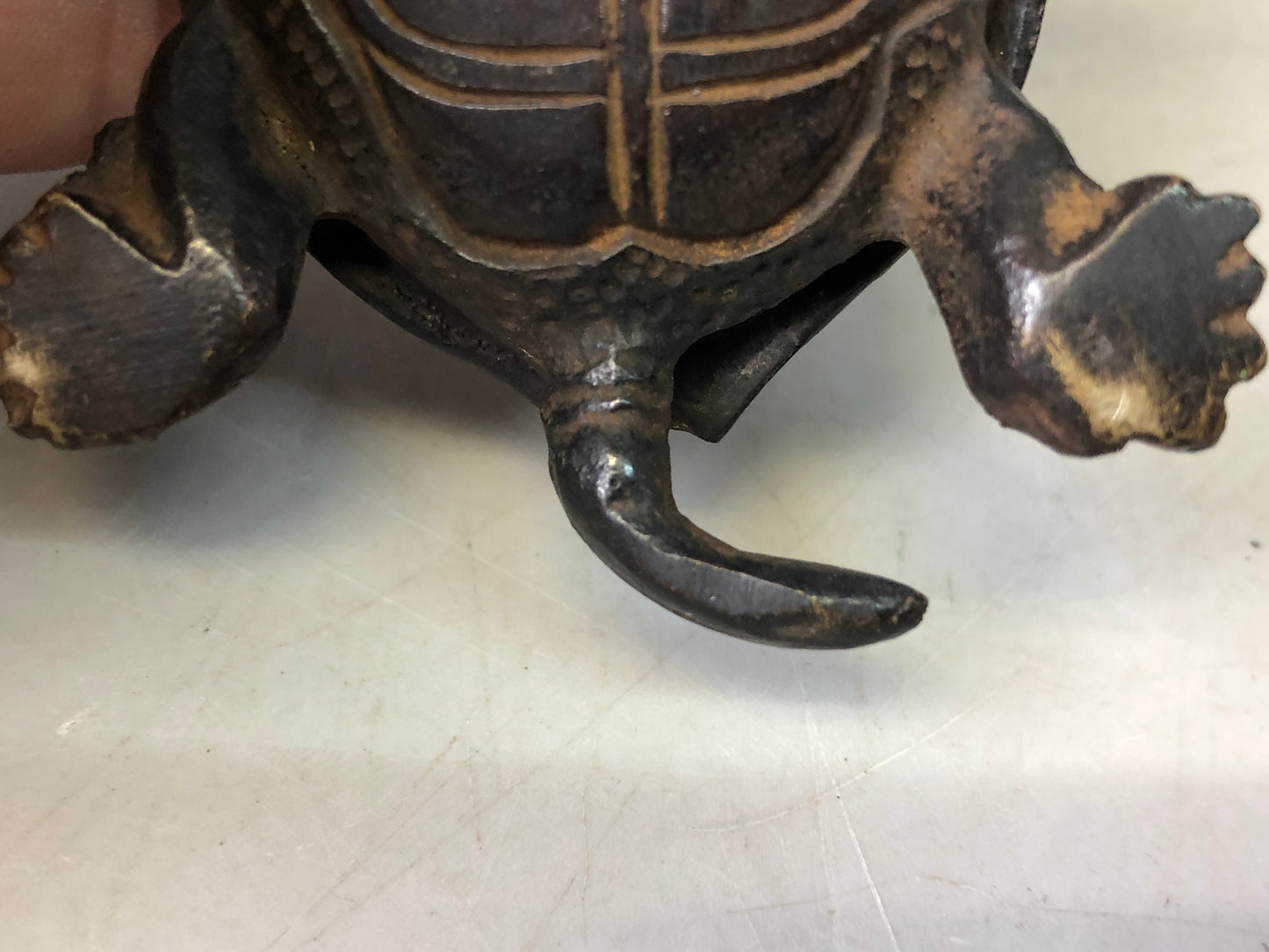 Y7639 SUITEKI Copper turtle stationery suzuri water pot Japanese antique vintage