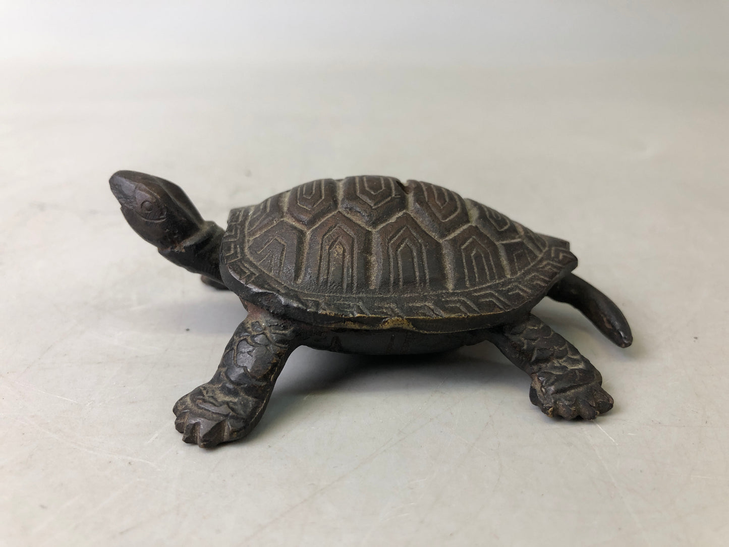 Y7639 SUITEKI Copper turtle stationery suzuri water pot Japanese antique vintage