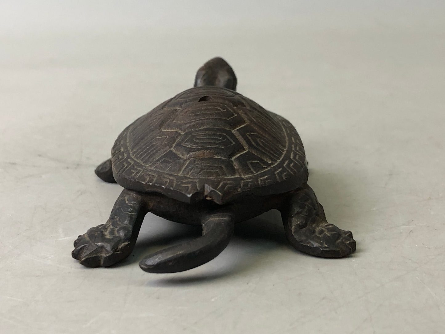 Y7639 SUITEKI Copper turtle stationery suzuri water pot Japanese antique vintage