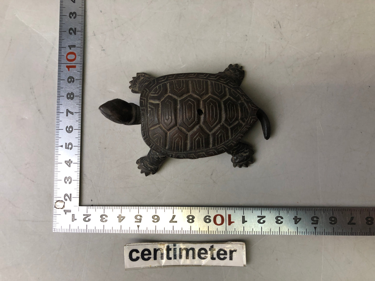 Y7639 SUITEKI Copper turtle stationery suzuri water pot Japanese antique vintage