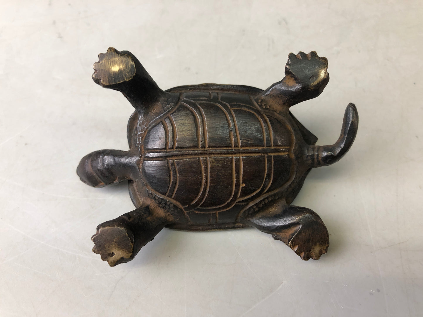 Y7639 SUITEKI Copper turtle stationery suzuri water pot Japanese antique vintage
