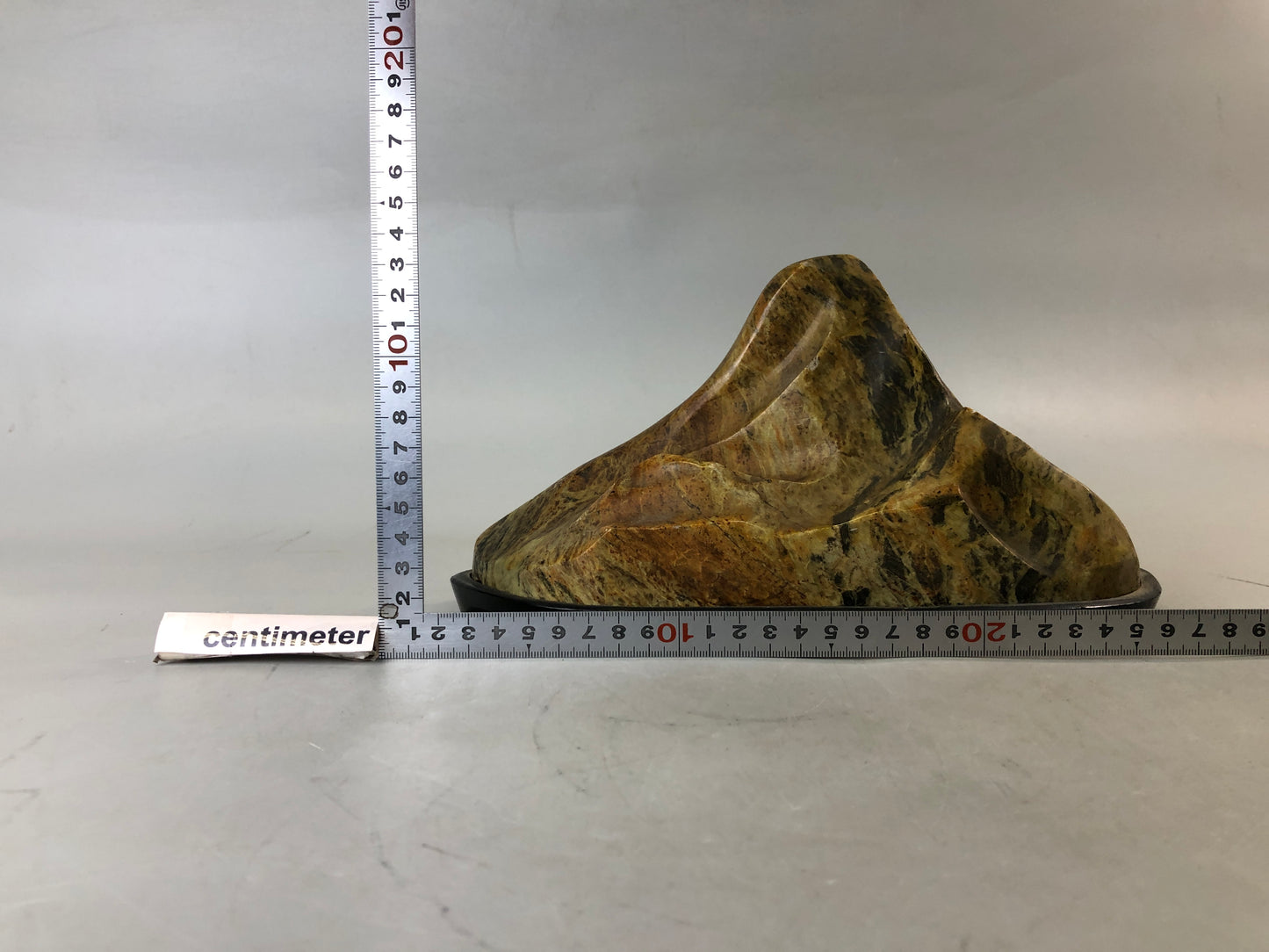 Y7648 OKIMONO Suiseki viewing stone wooden stand Japan antique decor interior