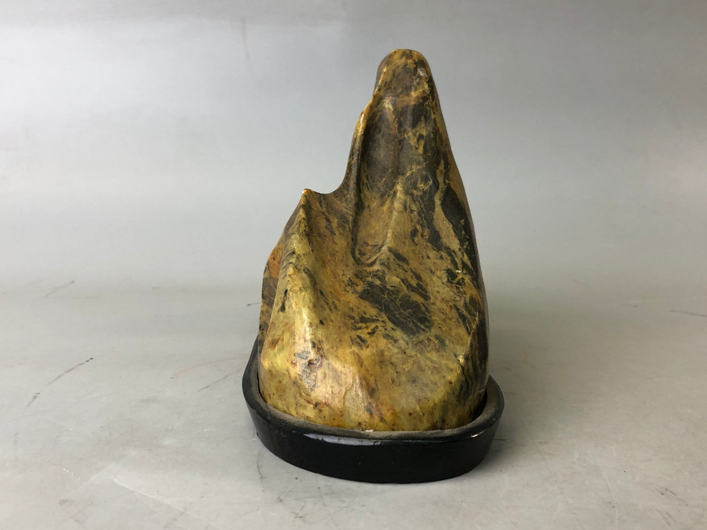 Y7648 OKIMONO Suiseki viewing stone wooden stand Japan antique decor interior