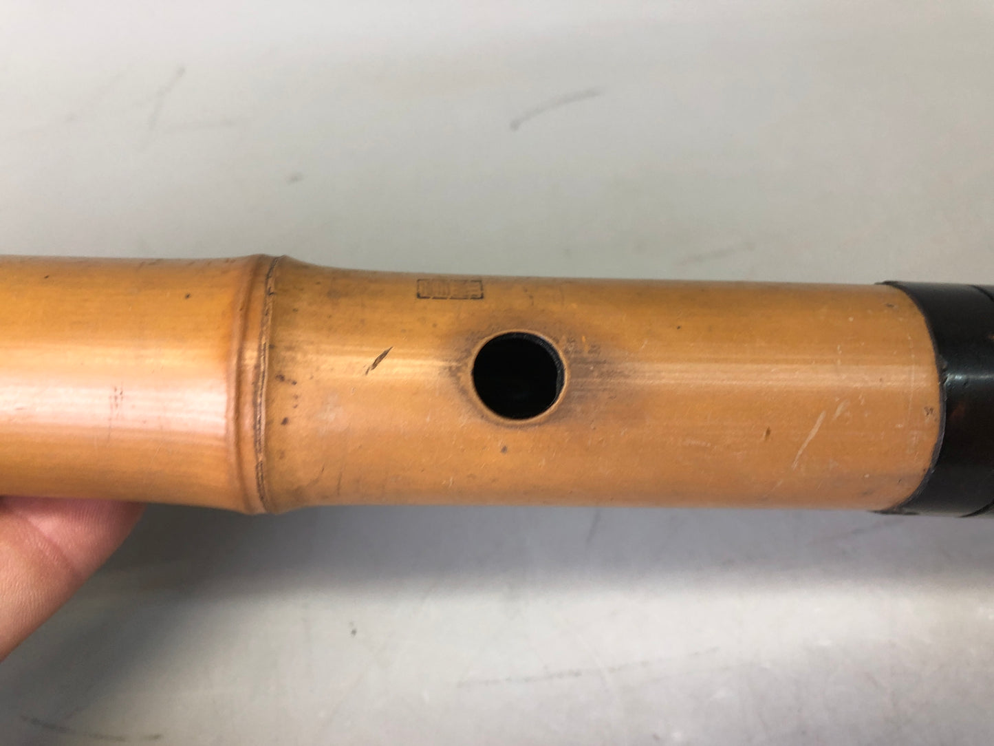 Y7697 SHAKUHACHI bamboo flute Kinko style signed Japan antique traditional music