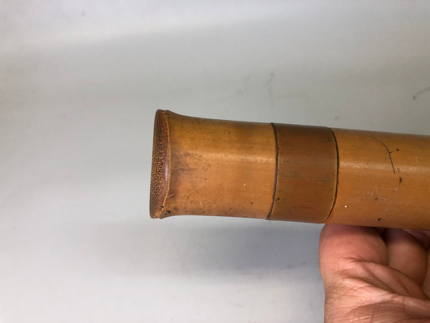 Y7697 SHAKUHACHI bamboo flute Kinko style signed Japan antique traditional music