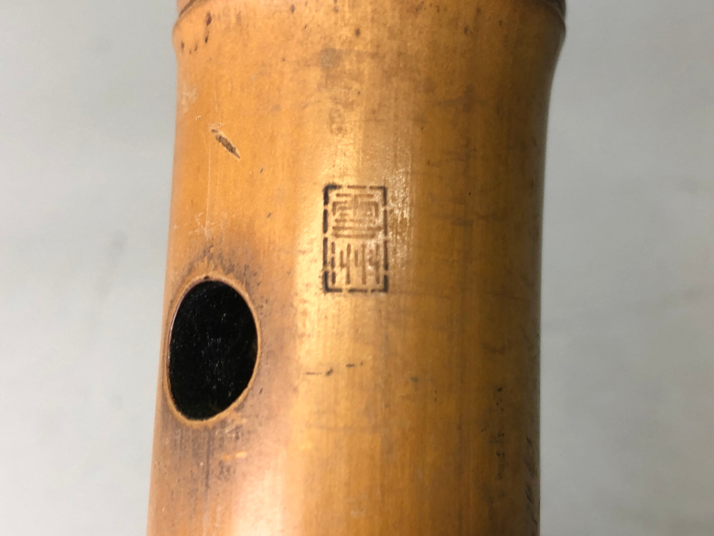 Y7697 SHAKUHACHI bamboo flute Kinko style signed Japan antique traditional music