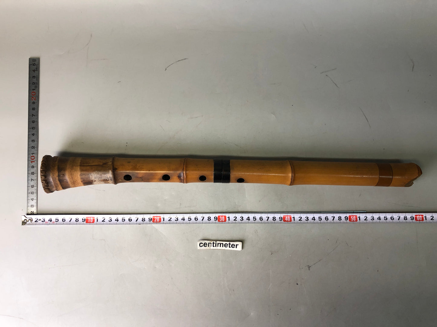 Y7697 SHAKUHACHI bamboo flute Kinko style signed Japan antique traditional music