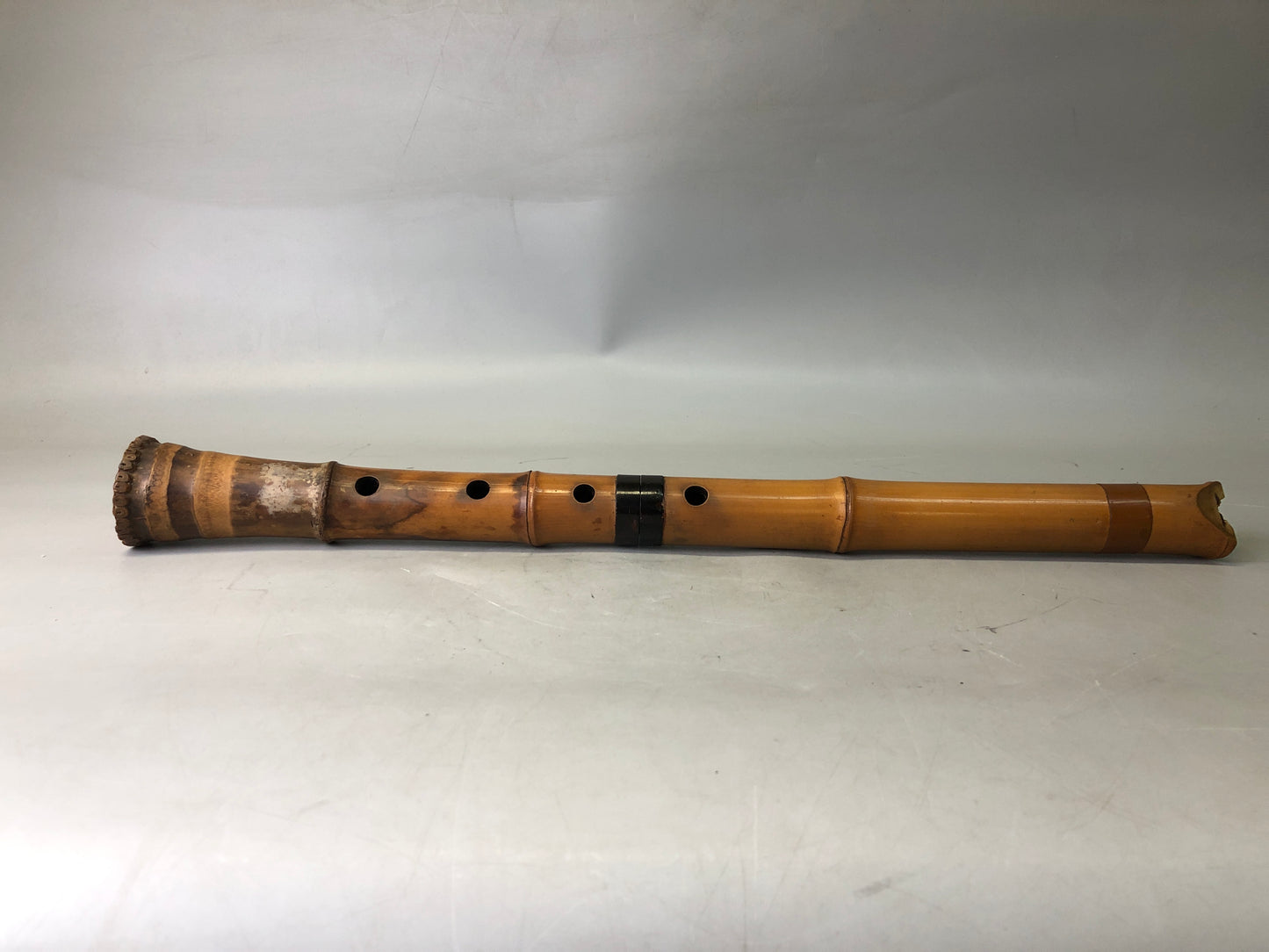 Y7697 SHAKUHACHI bamboo flute Kinko style signed Japan antique traditional music