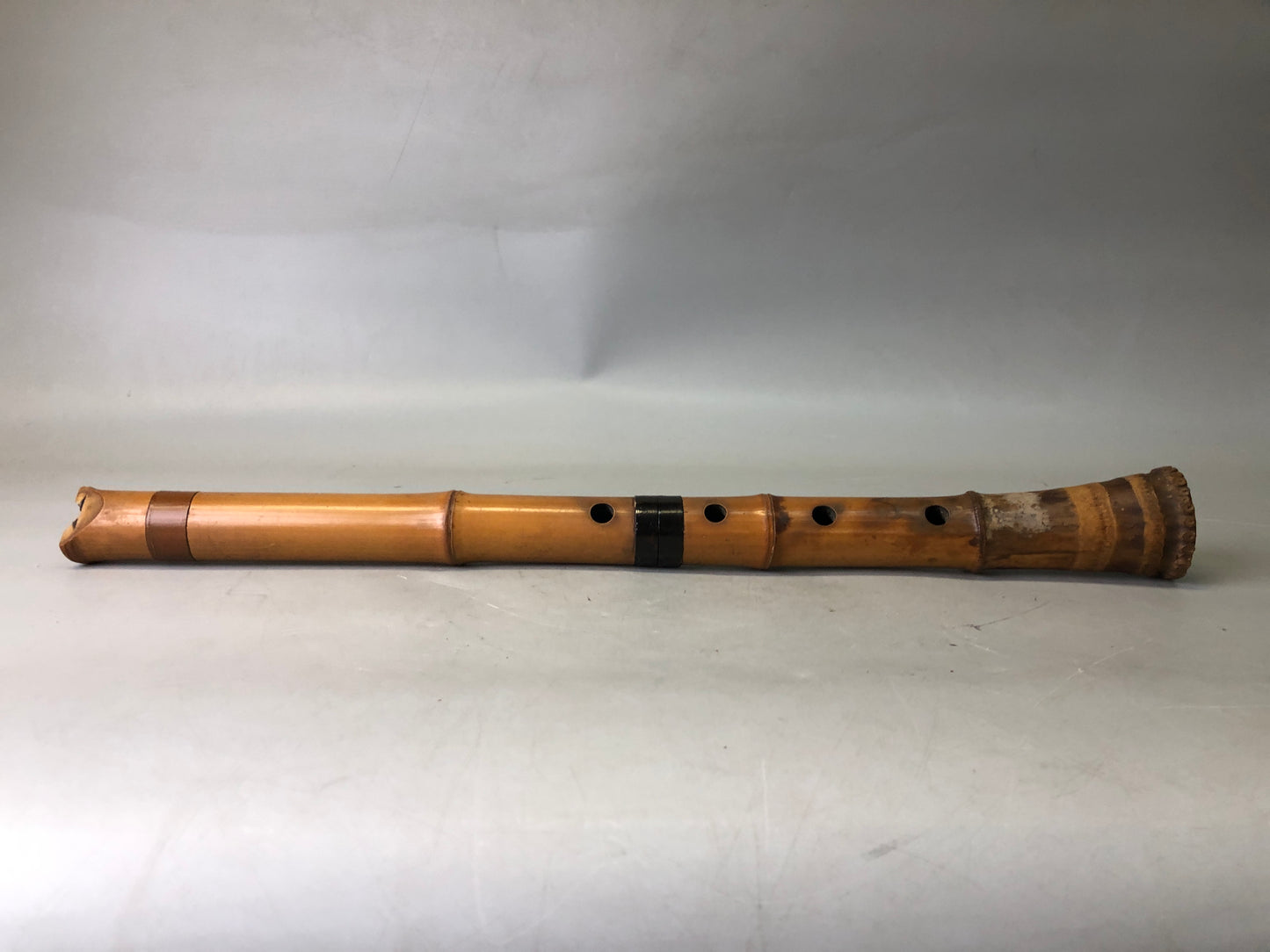 Y7697 SHAKUHACHI bamboo flute Kinko style signed Japan antique traditional music
