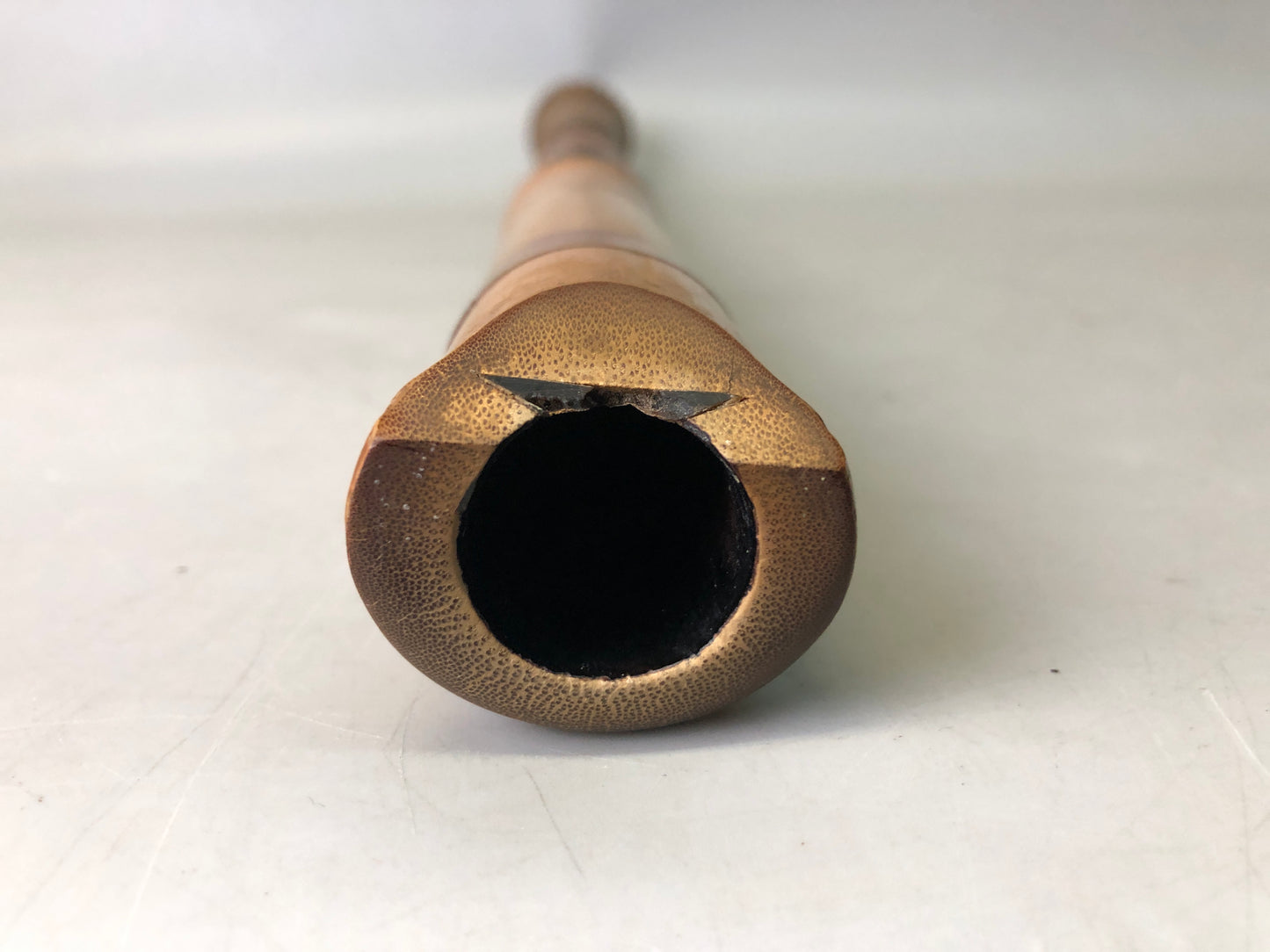 Y7697 SHAKUHACHI bamboo flute Kinko style signed Japan antique traditional music