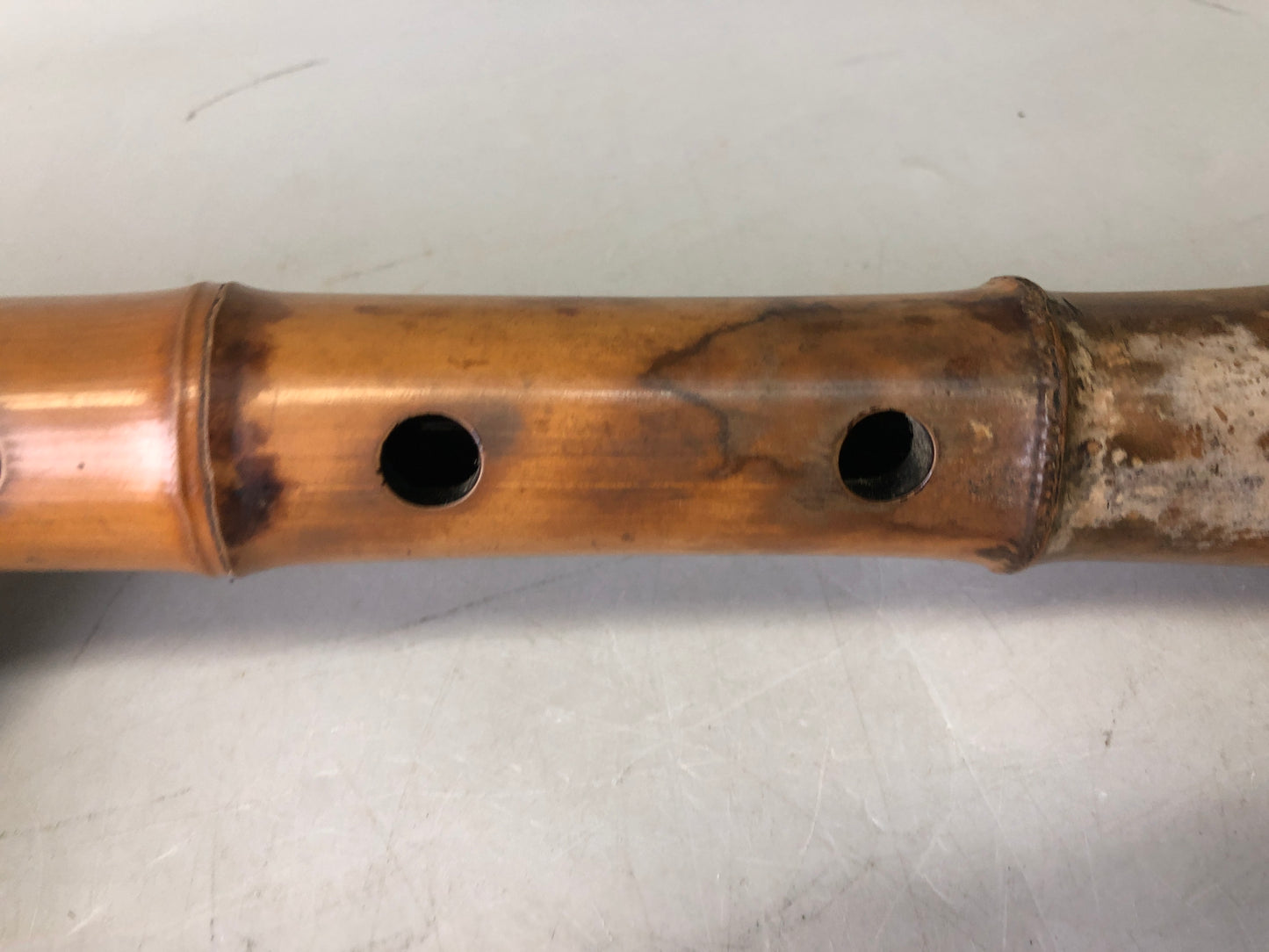 Y7697 SHAKUHACHI bamboo flute Kinko style signed Japan antique traditional music