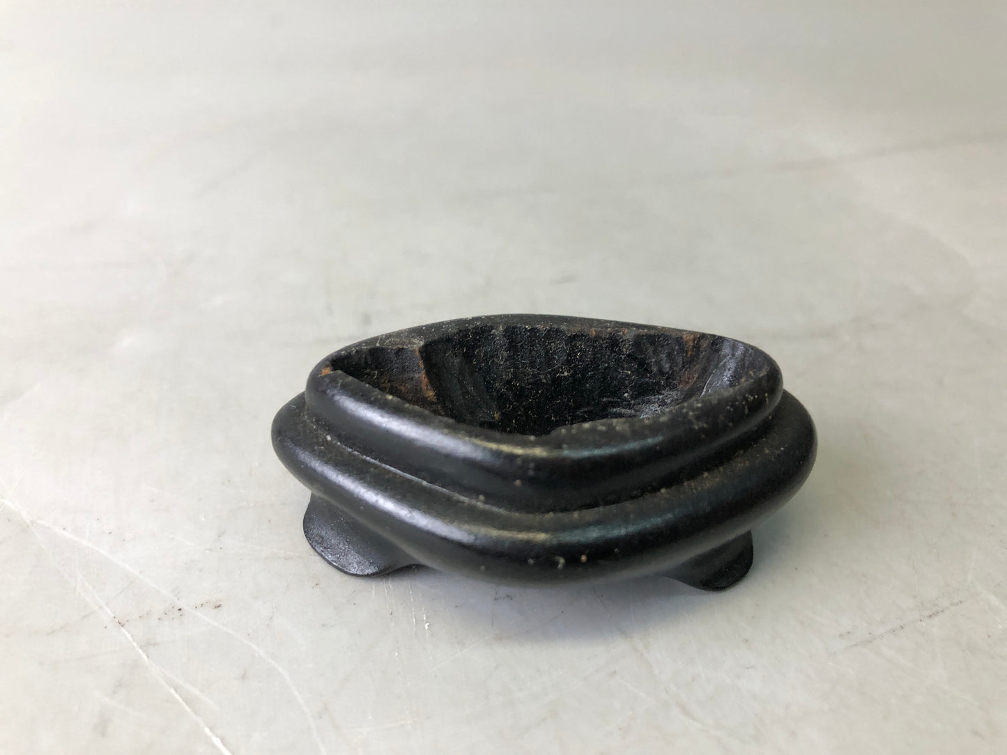 Y7703 OKIMONO Suiseki viewing stone wooden stand Japan antique decor interior