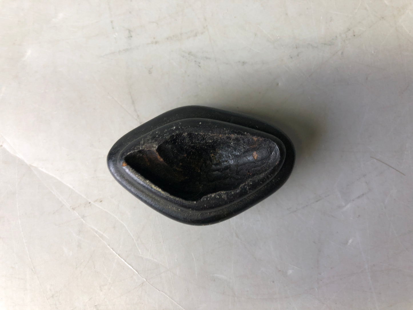 Y7703 OKIMONO Suiseki viewing stone wooden stand Japan antique decor interior