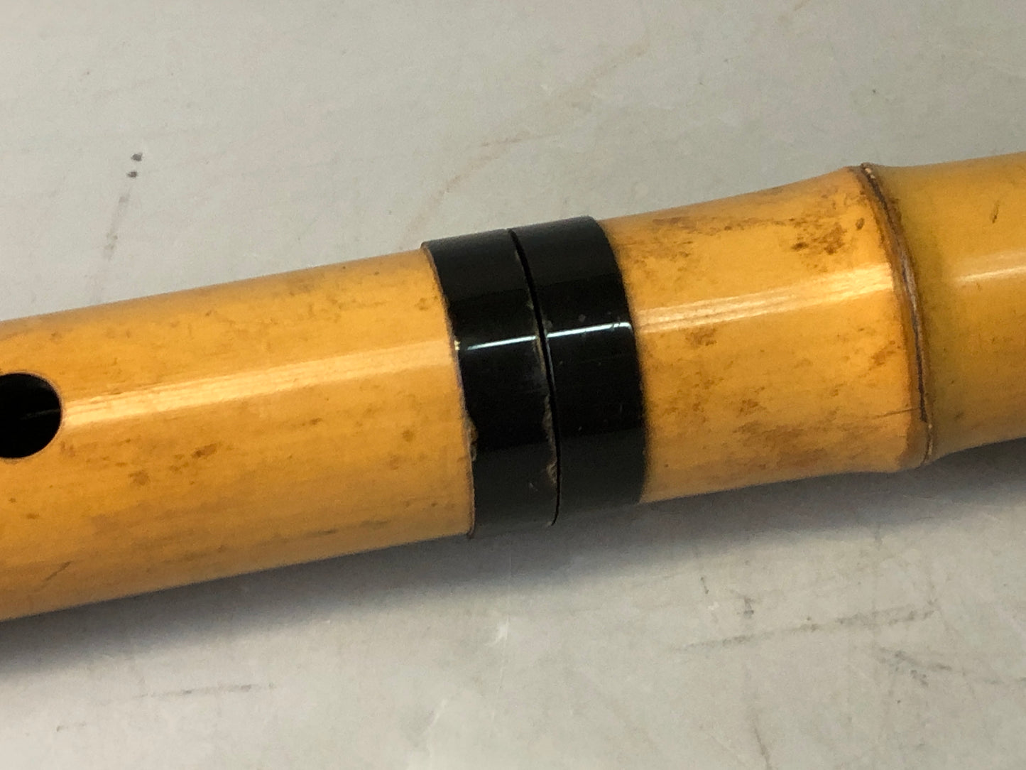Y7707 SHAKUHACHI bamboo flute Kinko style signed Japan antique traditional music