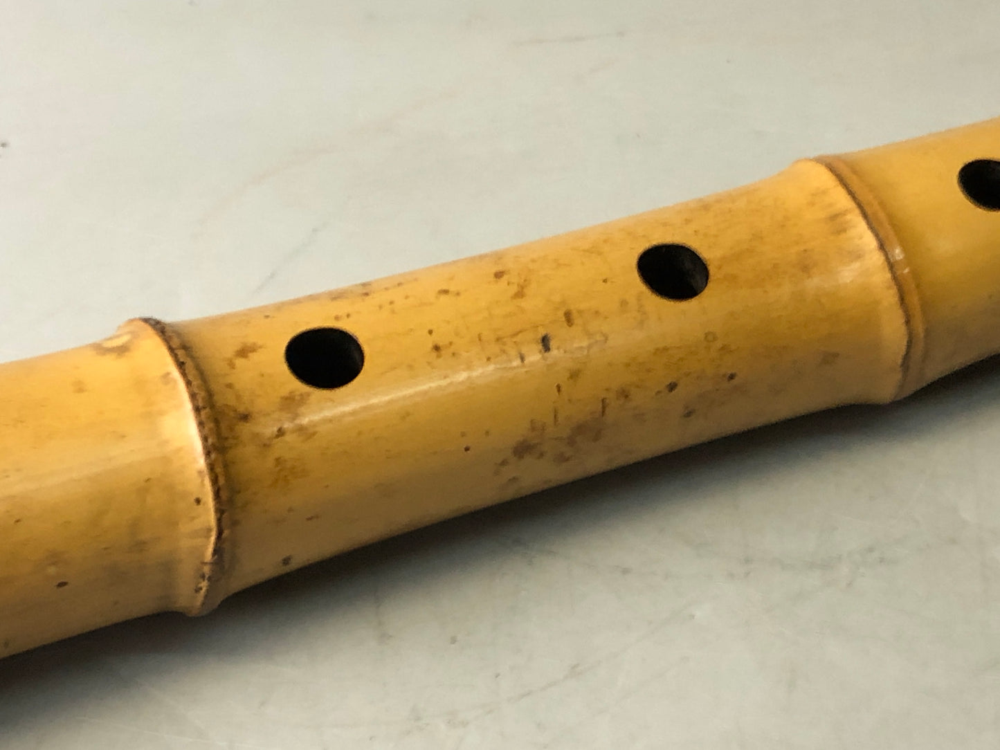 Y7707 SHAKUHACHI bamboo flute Kinko style signed Japan antique traditional music