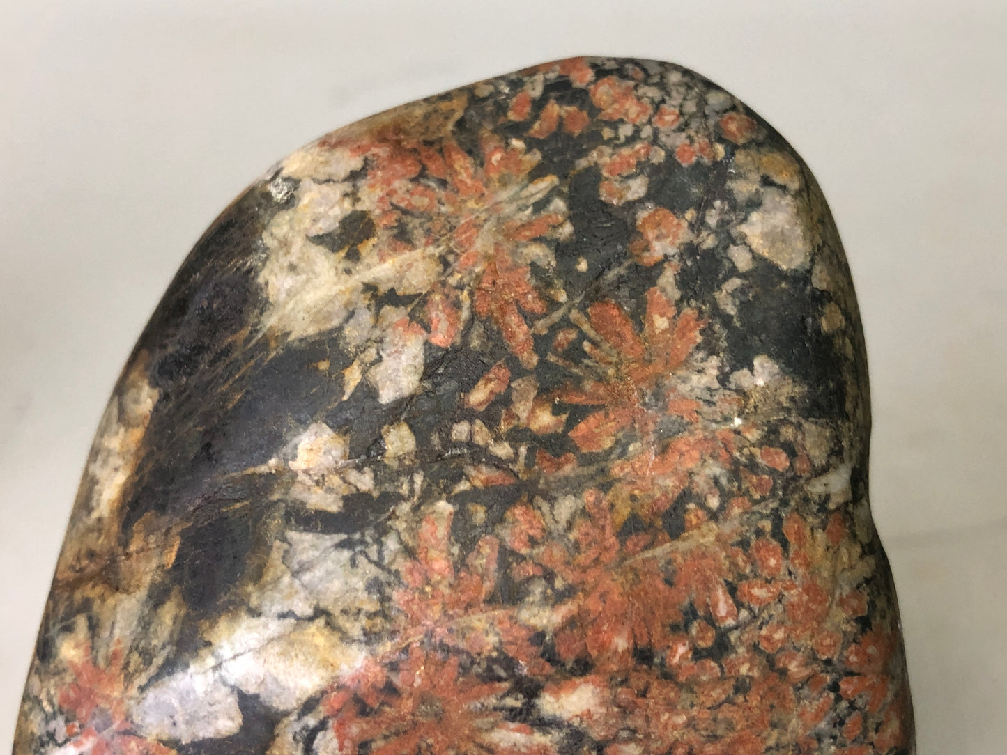 Y7717 OKIMONO Chrysanthemum stone wood stand signed Japan antique decor interior