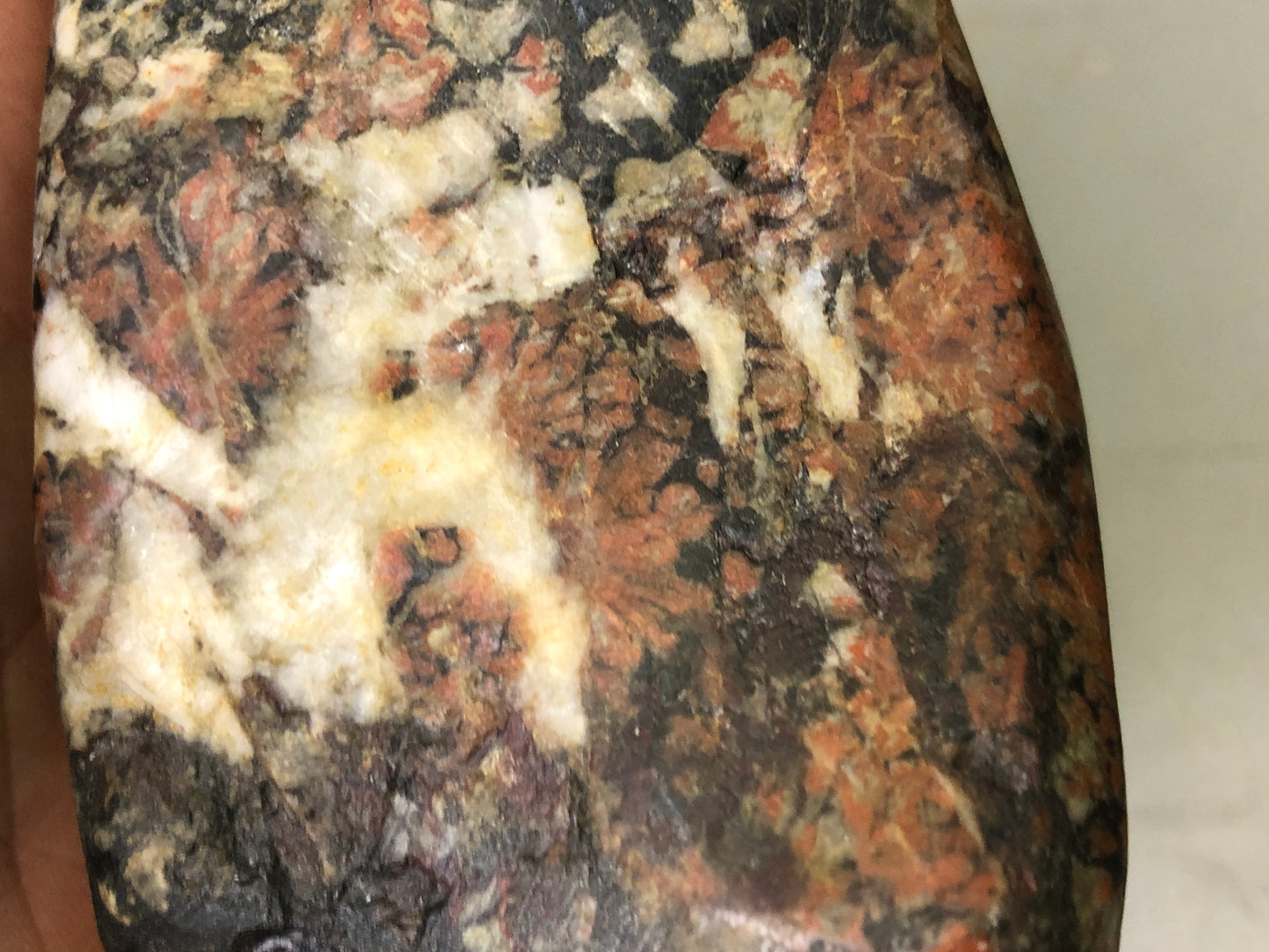 Y7717 OKIMONO Chrysanthemum stone wood stand signed Japan antique decor interior
