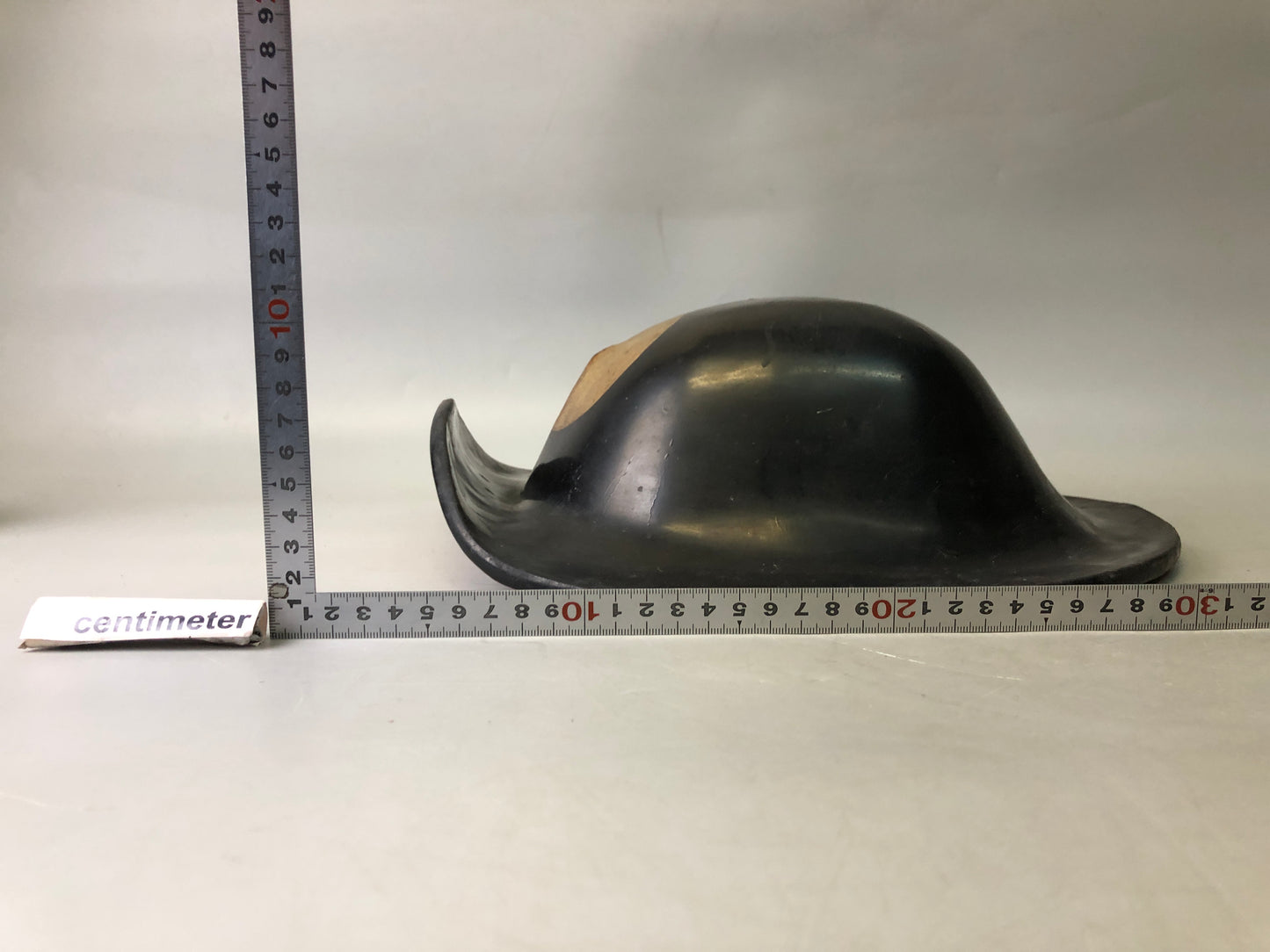 Y7737 JINGASA Black lacquer Family crest Japan antique samurai hat yoroi helmet