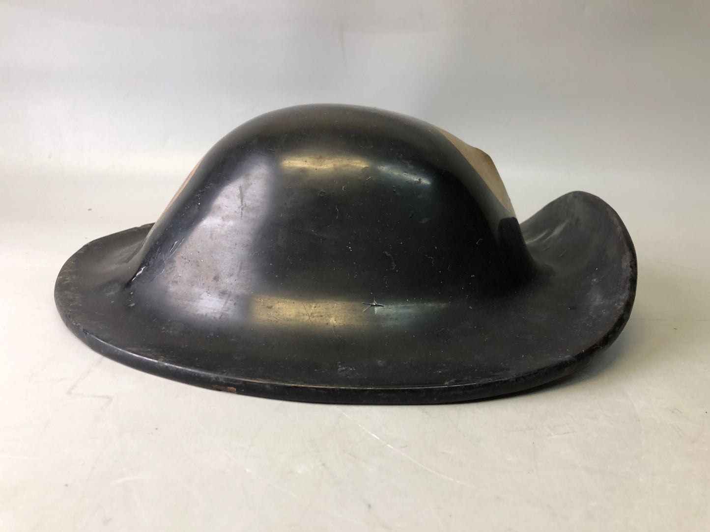 Y7737 JINGASA Black lacquer Family crest Japan antique samurai hat yoroi helmet