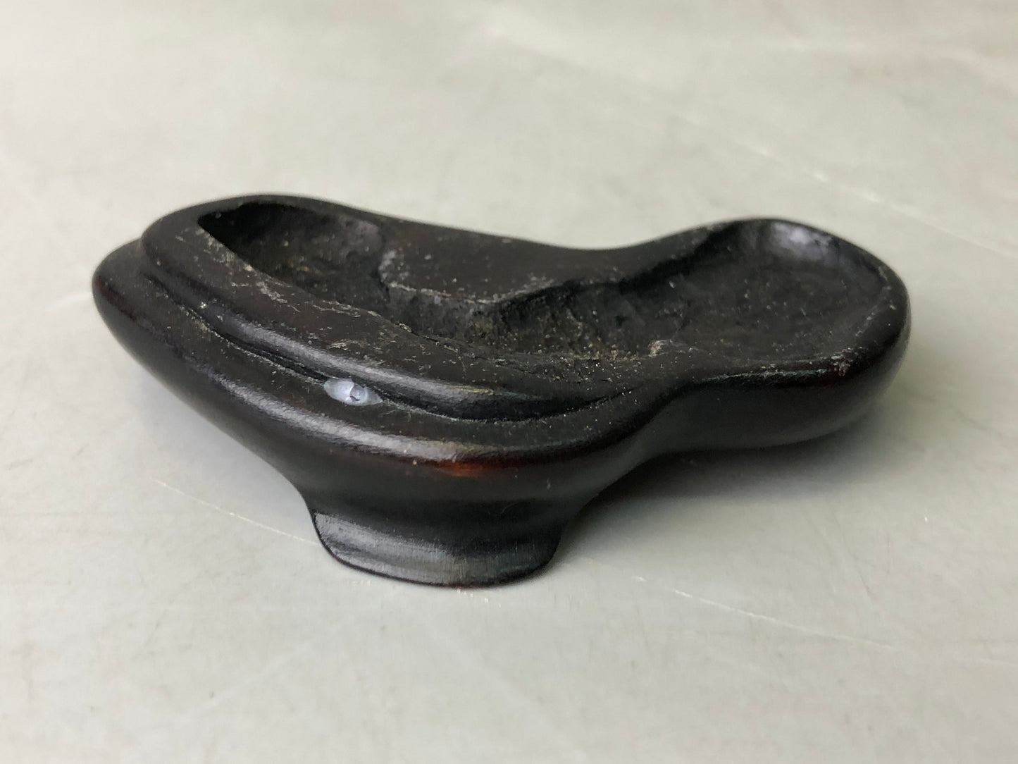 Y7742 OKIMONO Suiseki viewing stone wooden stand Japan antique decor interior