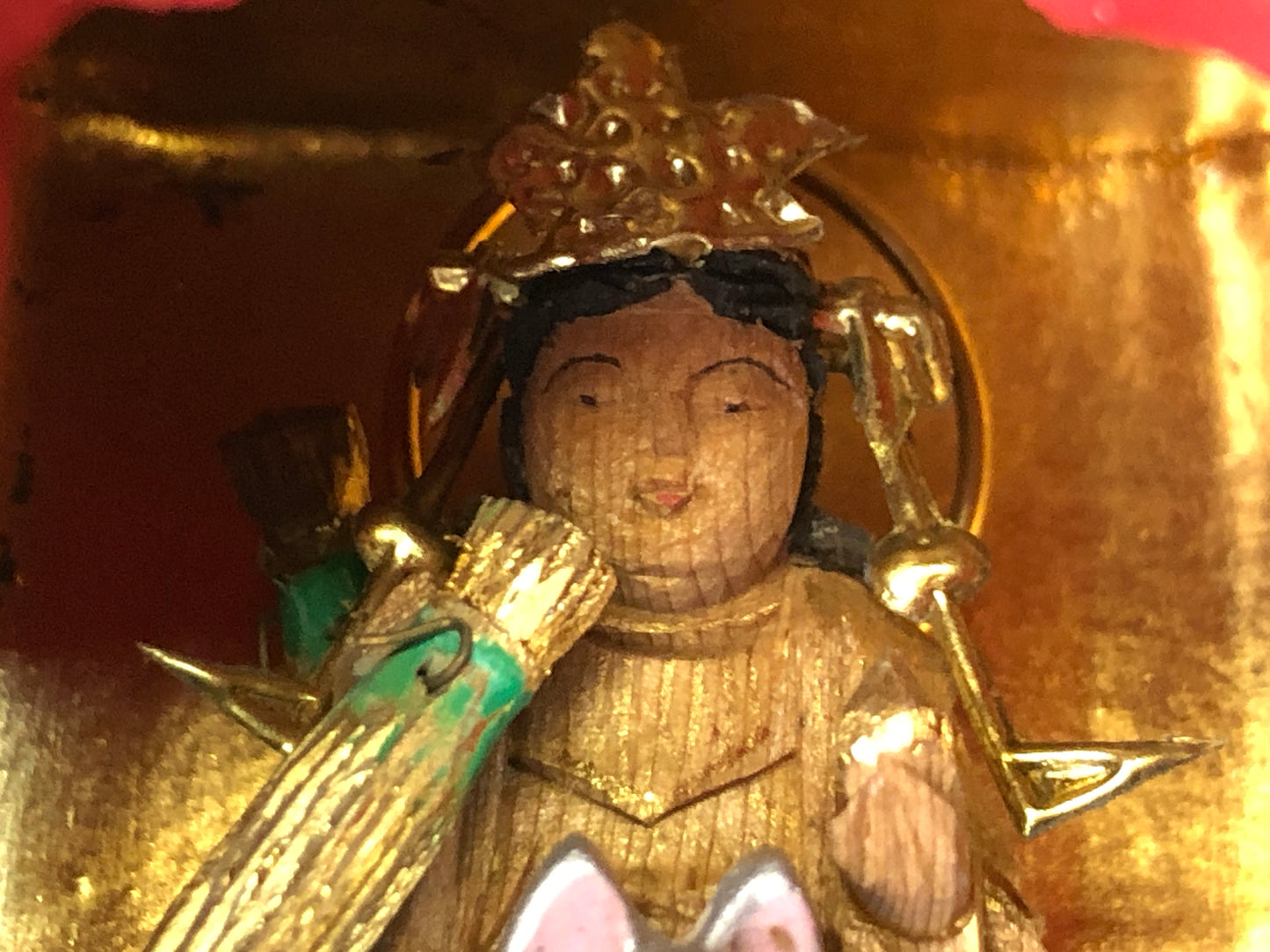Y7743 STATUE Dakiniten Goddess shrine Japan antique Buddhist figure figurine