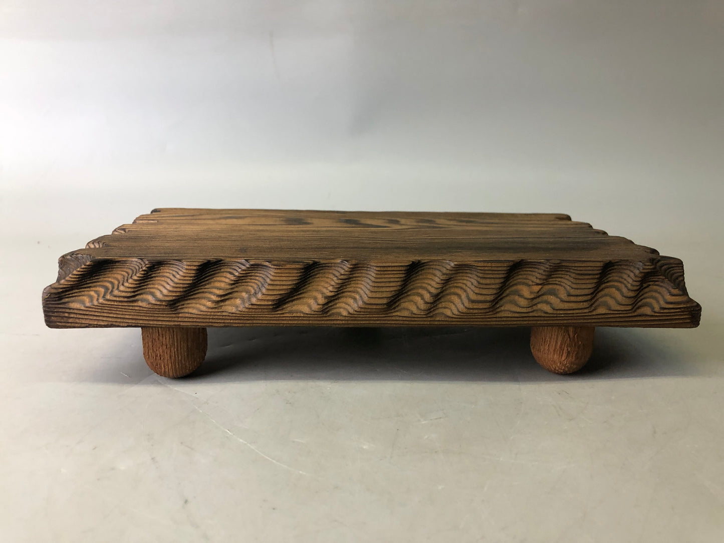 Y7751 OKIMONO wood carving Turtle figurine Japan antique decor interior figure