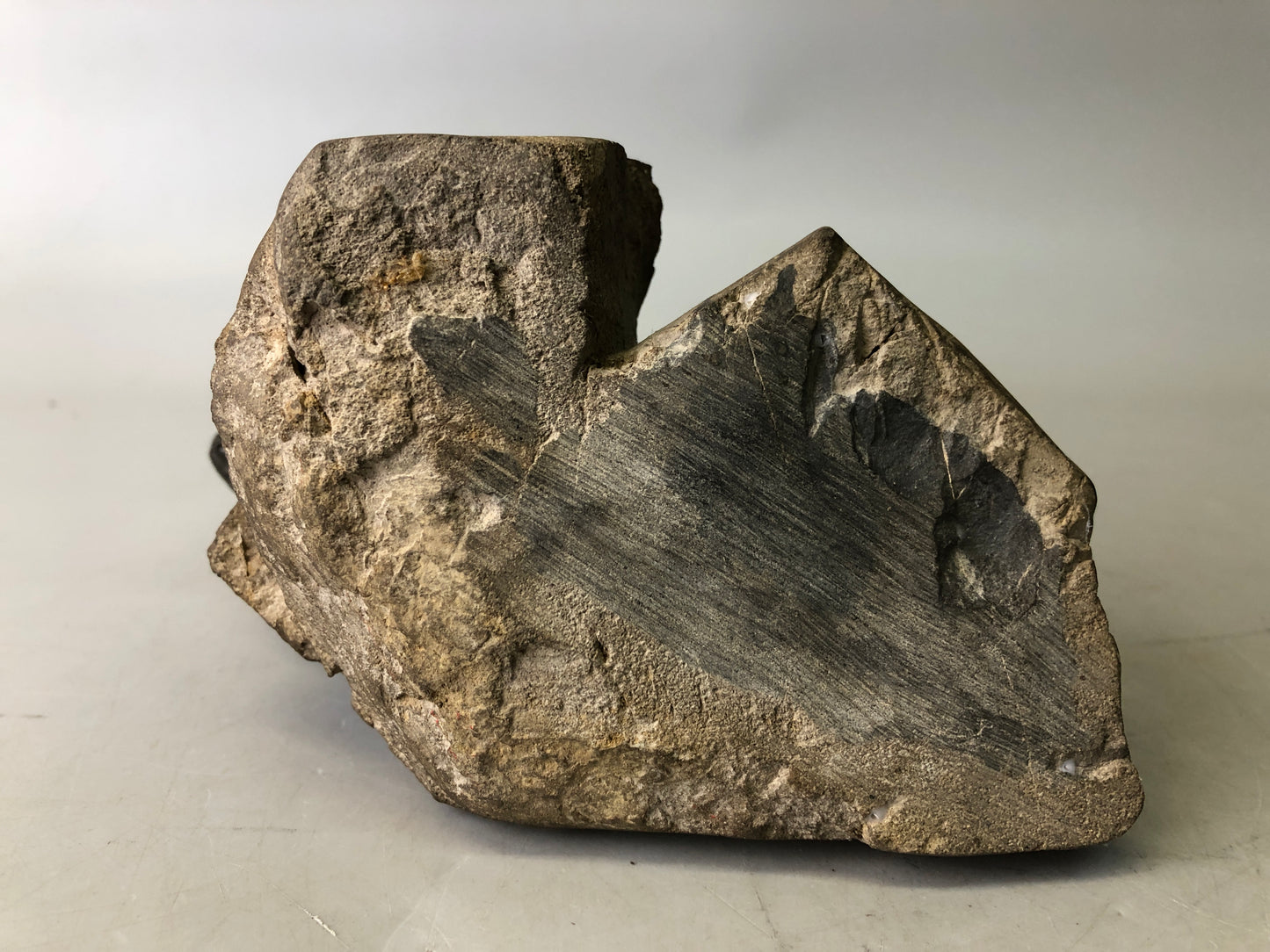 Y7752 OKIMONO Suiseki viewing stone wooden stand Japan antique decor interior