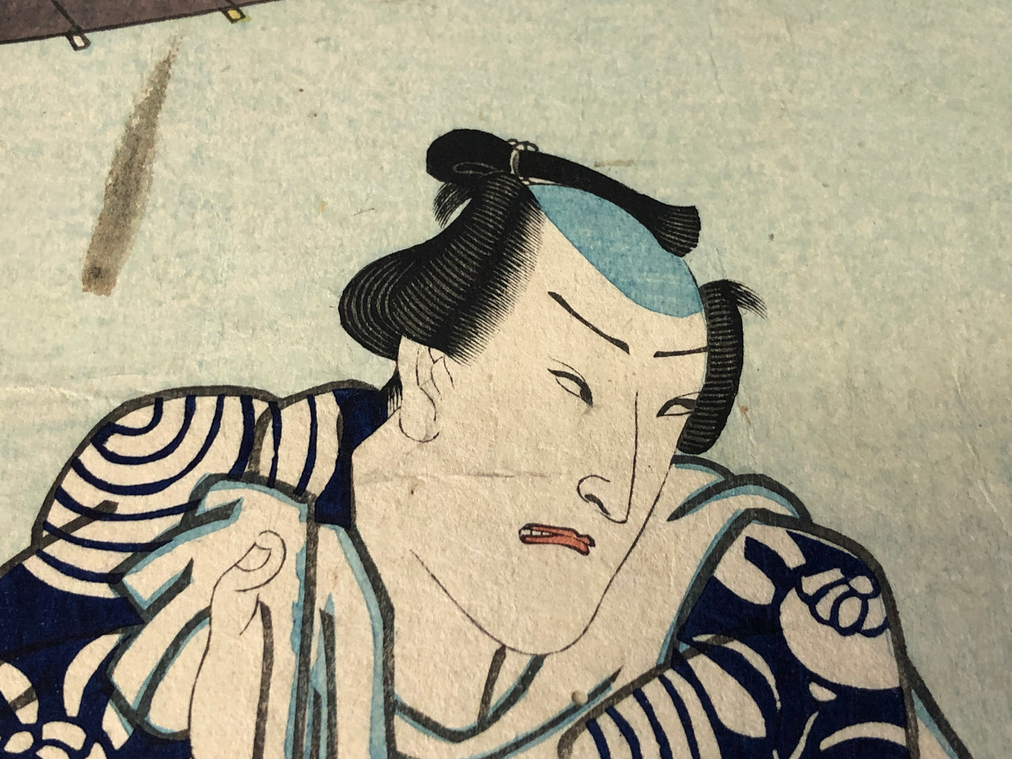 Y7755 WOODBLOCK PRINT Toyokuni Kuniaki Festival Japan Ukiyoe antique art