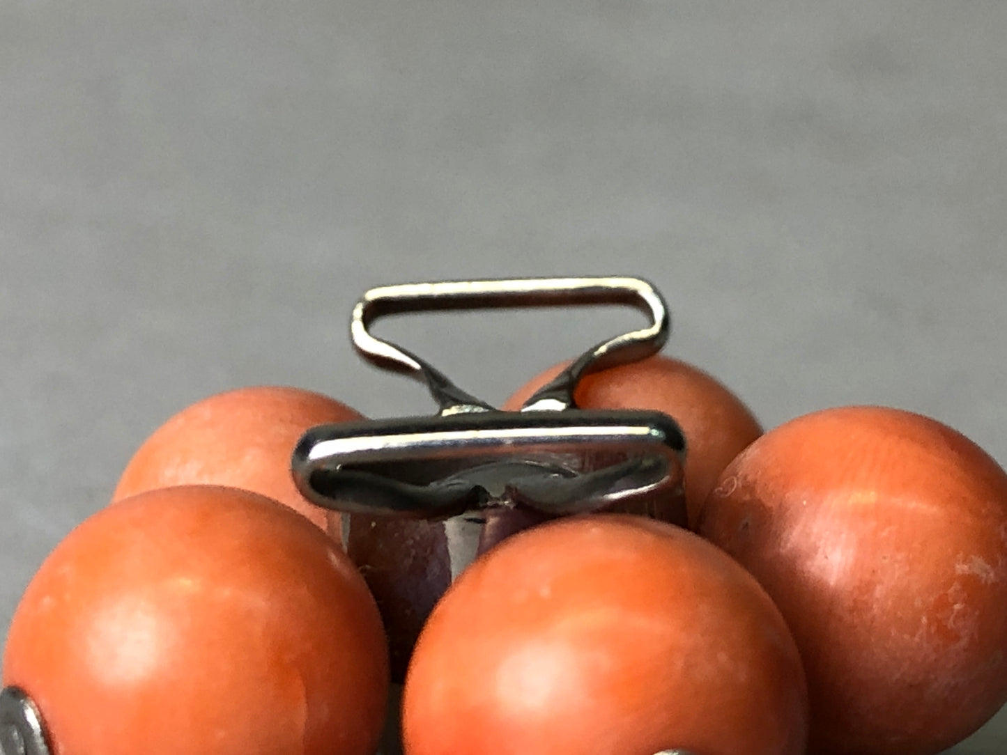 Y7758 OBIDOME Sash clip brooch real Coral pearl Japan antique kimono accessory