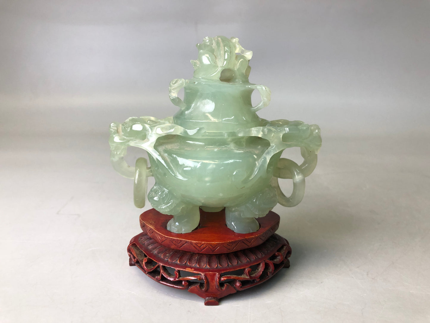 Y7766 KOURO Jade stand China antique Incense Burner fragrance aromatherapy
