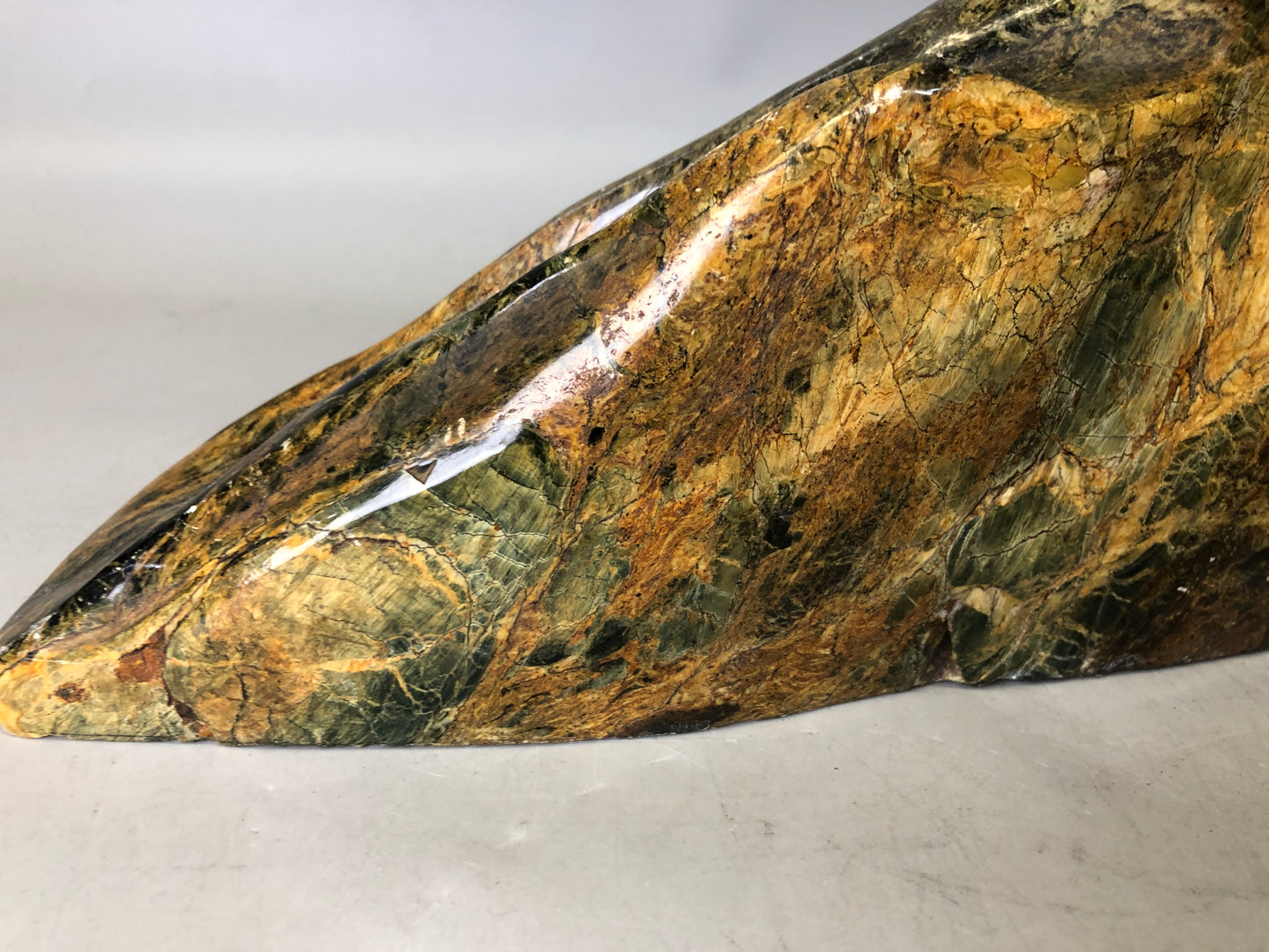 Y7781 OKIMONO Suiseki viewing stone wooden stand Japan antique decor interior