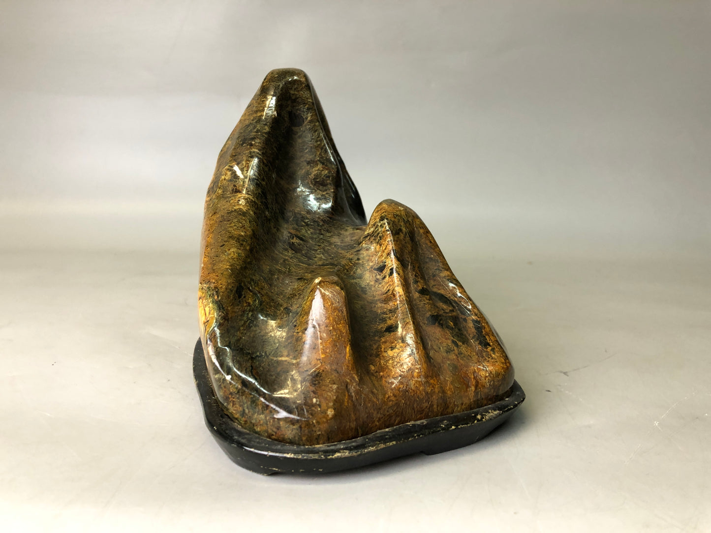 Y7781 OKIMONO Suiseki viewing stone wooden stand Japan antique decor interior