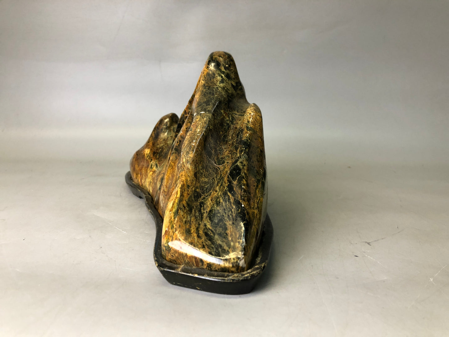Y7781 OKIMONO Suiseki viewing stone wooden stand Japan antique decor interior