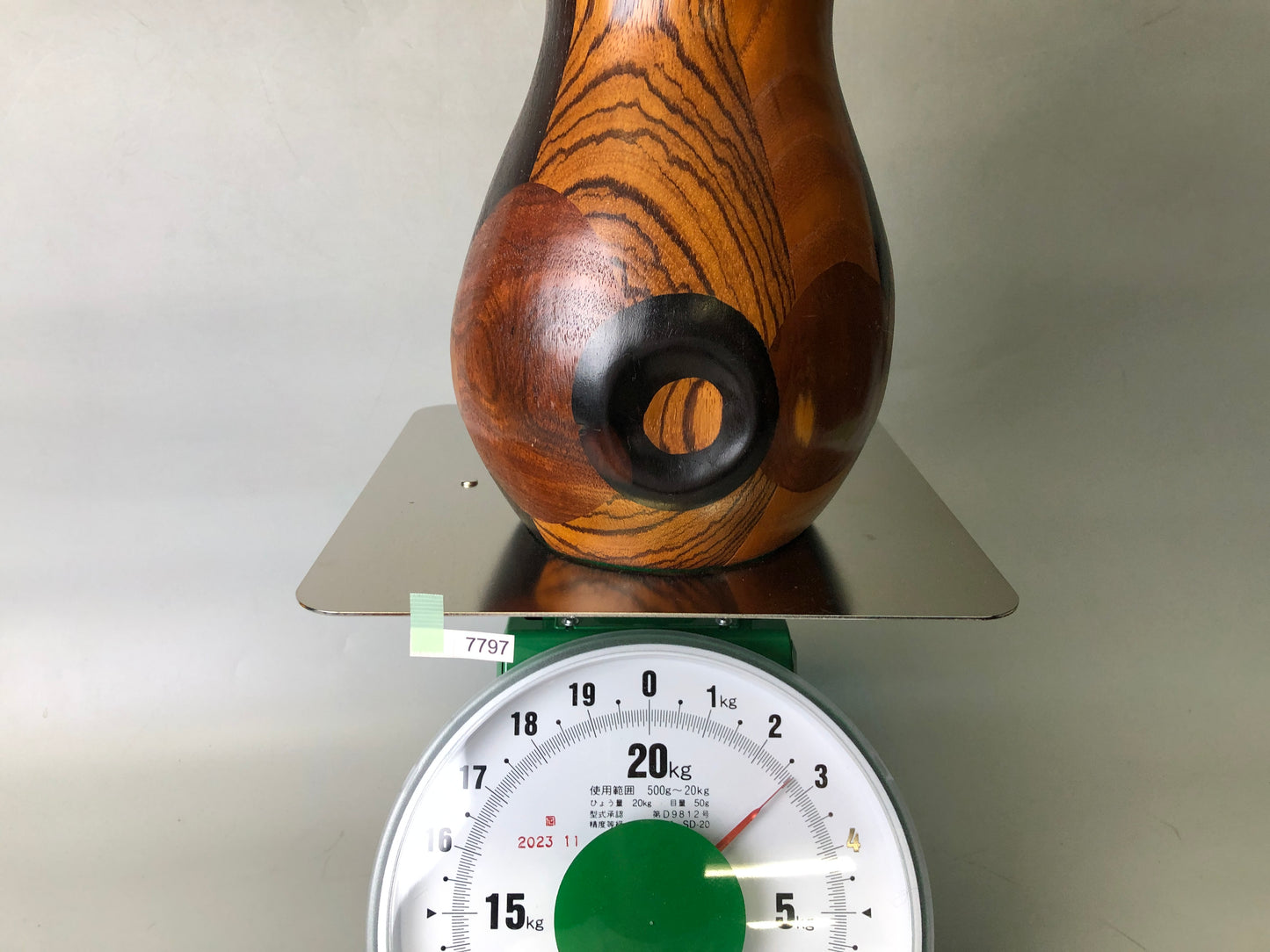 Y7797 FLOWER VASE wooden parquet modern art Japan ikebana floral arrangement