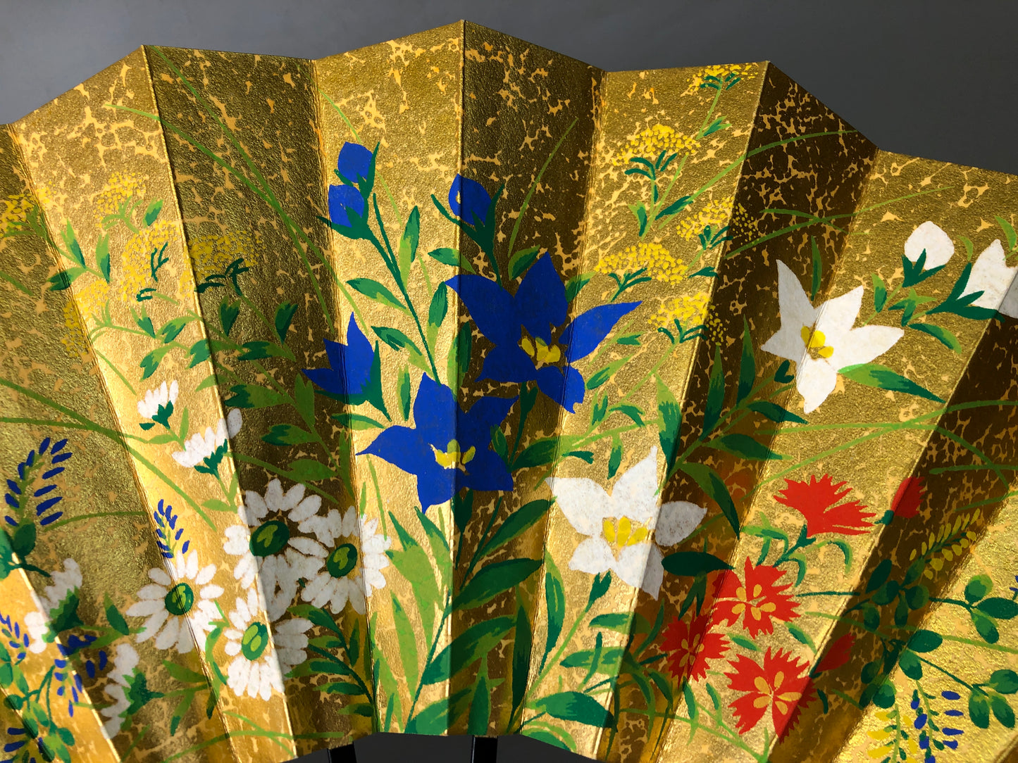 Y7816 SENSU Dancer's Fan cherry blossoms double-sided box Japan antique kimono
