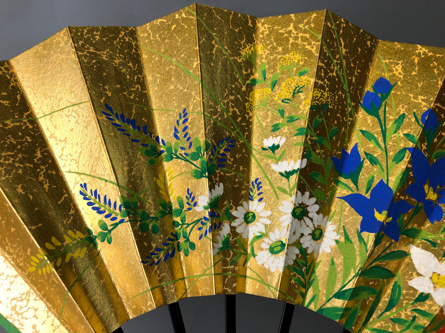 Y7816 SENSU Dancer's Fan cherry blossoms double-sided box Japan antique kimono