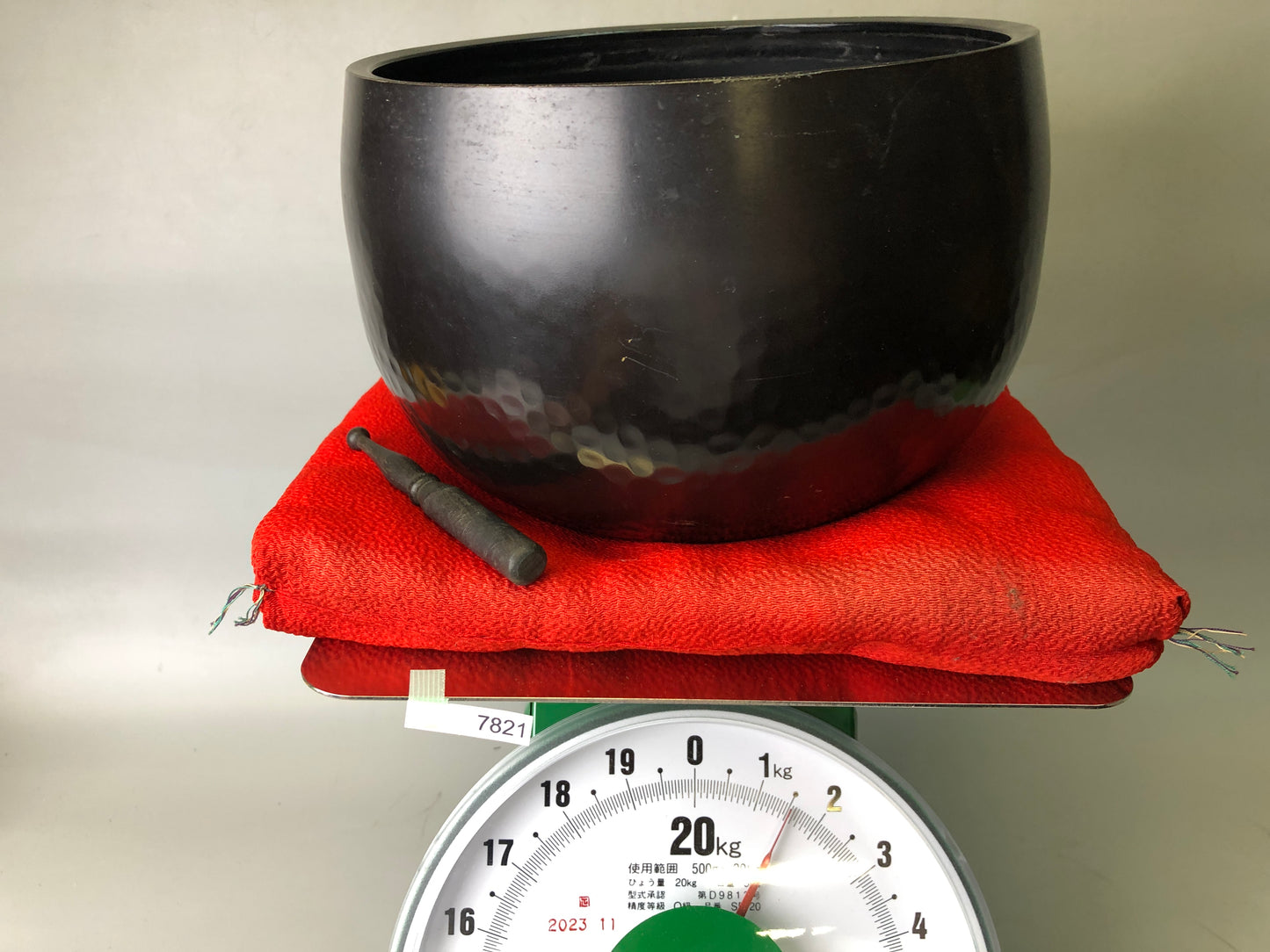 Y7821 ORIN Copper cushion Japan antique Buddhist Brass Bell temple Buddhism