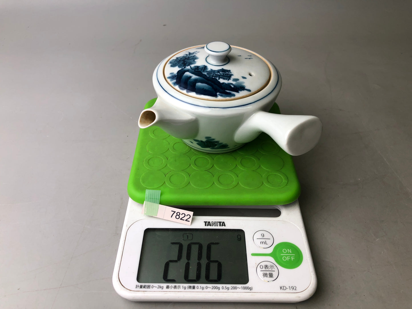 Y7822 KYUSU Kyo-ware teapot pot Sencha signed Japan antique tea ceremony pottery