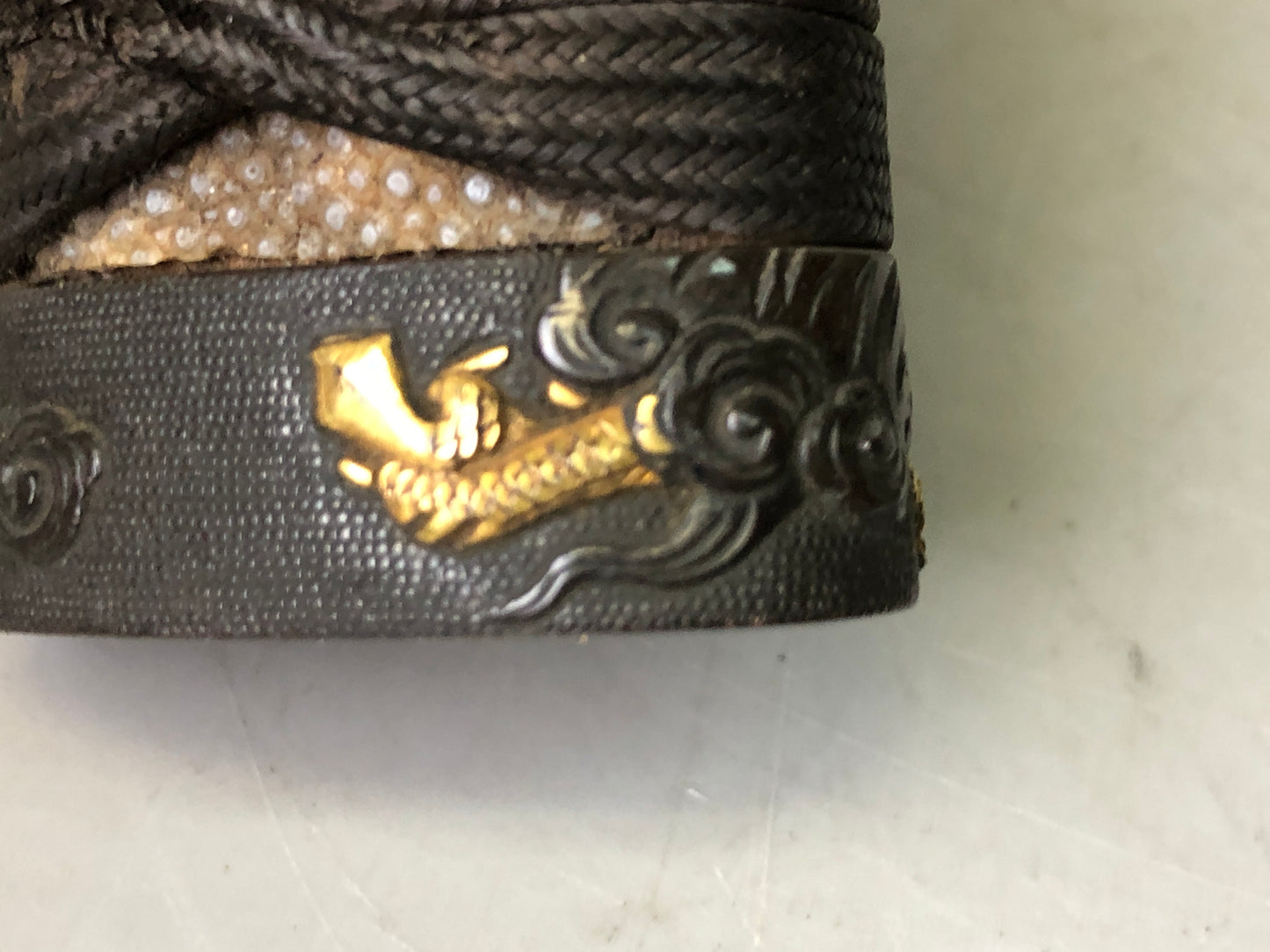 Y7823 TSUKA Japanese long sword accouterment Koshirae tsuba antique Katana