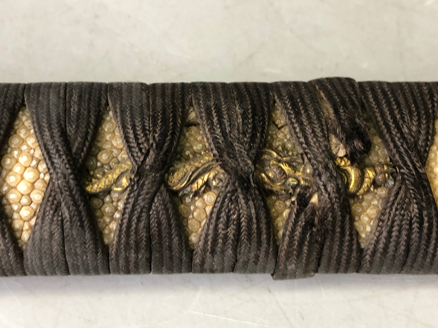 Y7823 TSUKA Japanese long sword accouterment Koshirae tsuba antique Katana