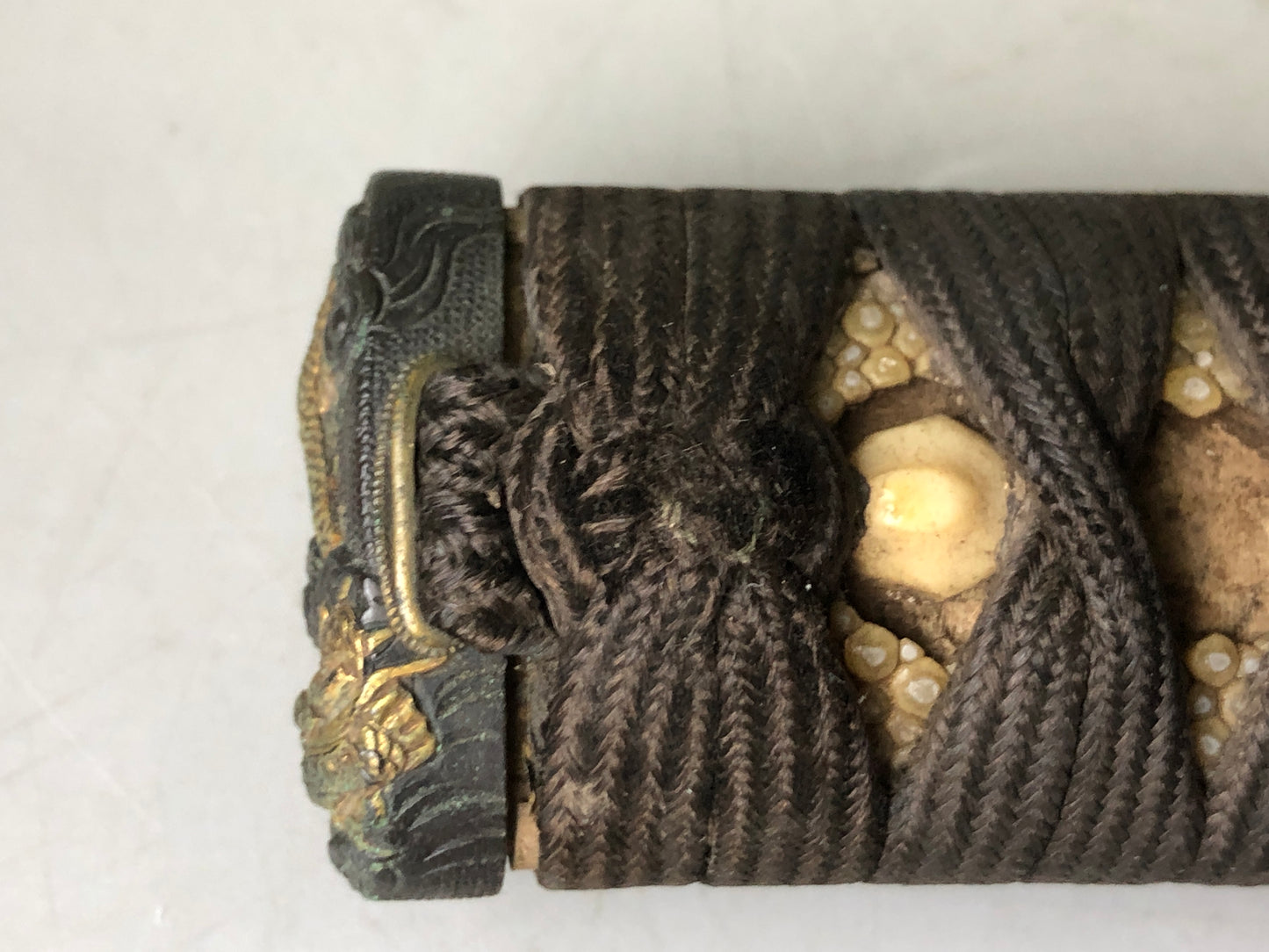 Y7823 TSUKA Japanese long sword accouterment Koshirae tsuba antique Katana