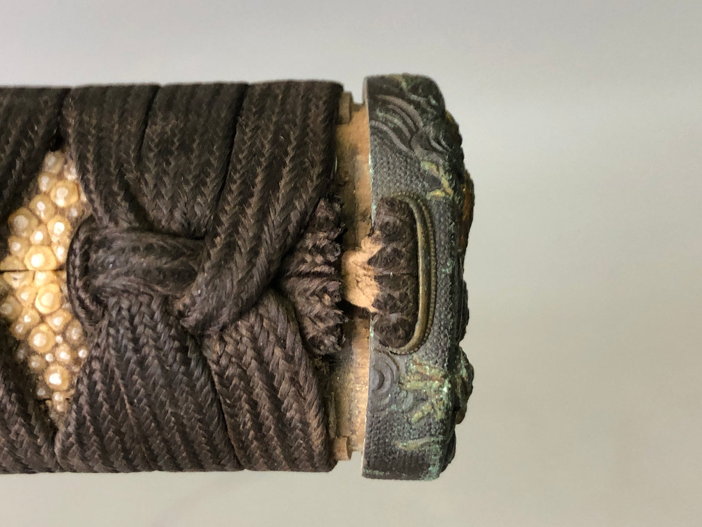 Y7823 TSUKA Japanese long sword accouterment Koshirae tsuba antique Katana