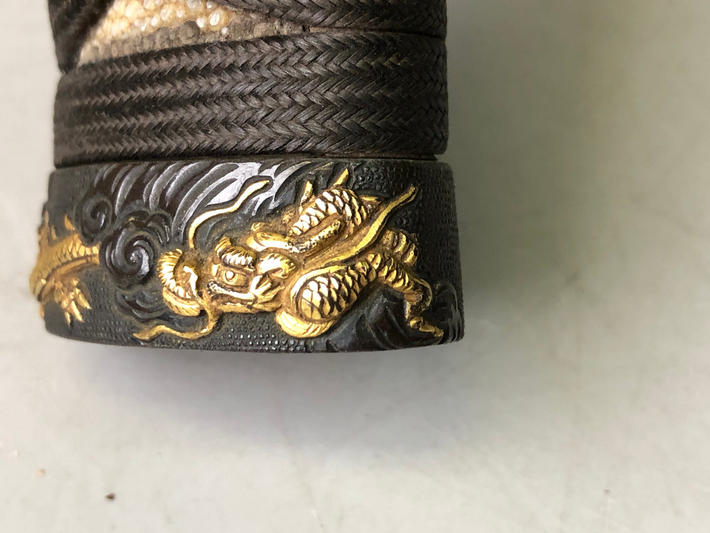 Y7823 TSUKA Japanese long sword accouterment Koshirae tsuba antique Katana