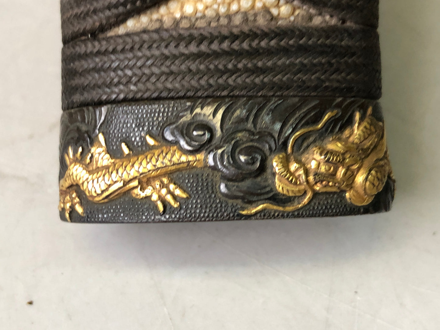 Y7823 TSUKA Japanese long sword accouterment Koshirae tsuba antique Katana