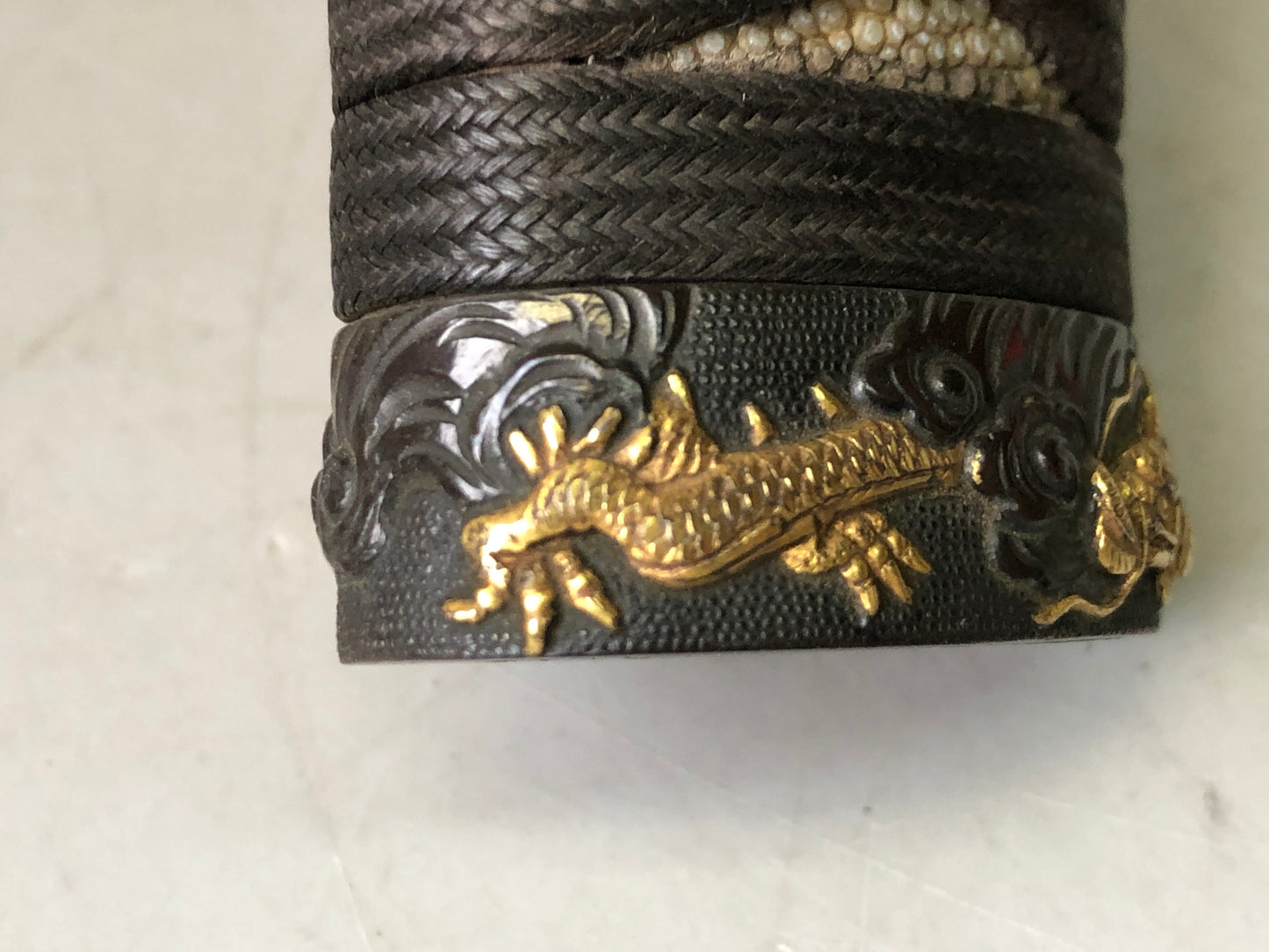 Y7823 TSUKA Japanese long sword accouterment Koshirae tsuba antique Katana