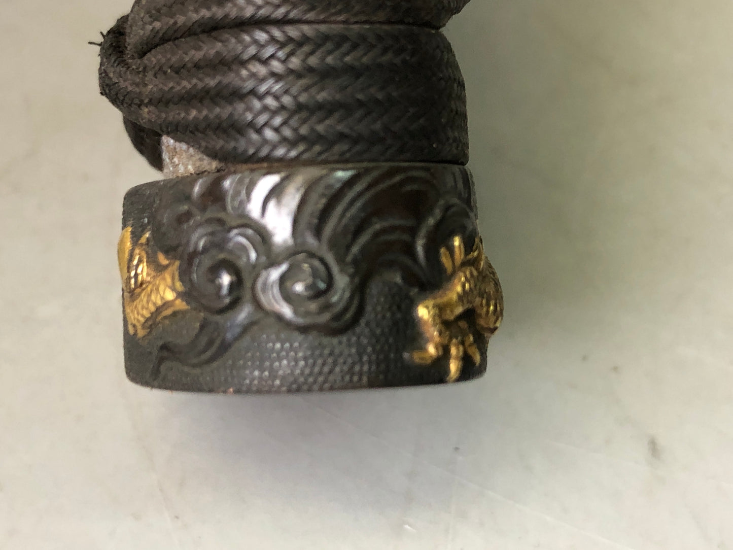 Y7823 TSUKA Japanese long sword accouterment Koshirae tsuba antique Katana
