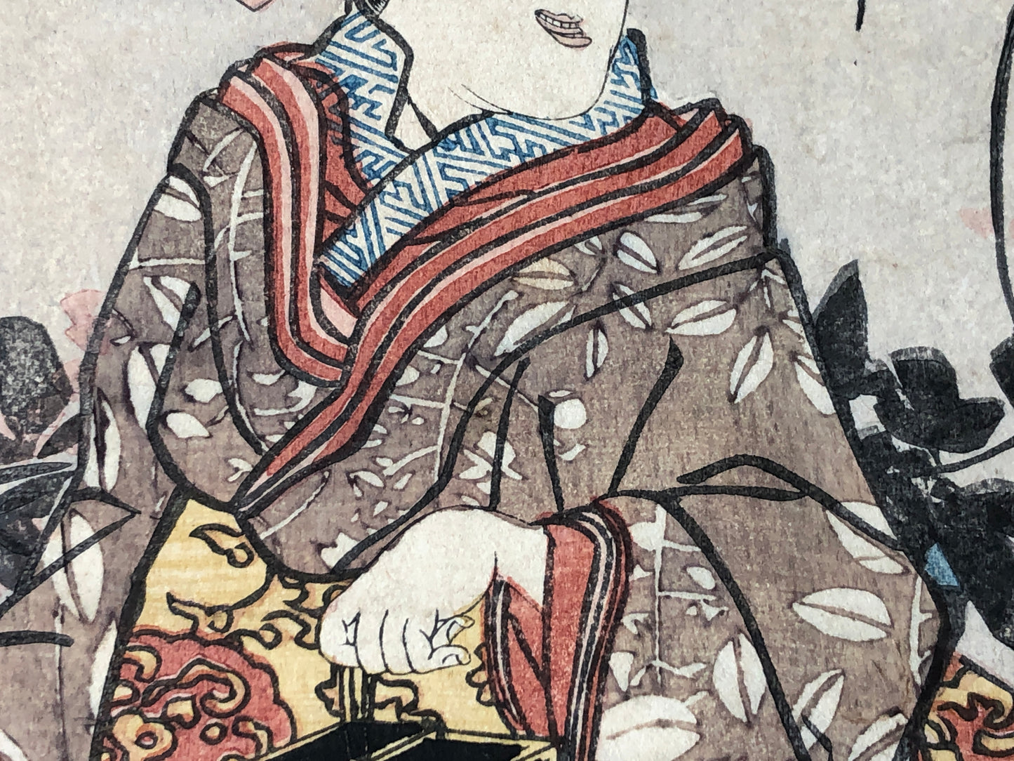 Y7835 WOODBLOCK PRINT Toyokuni beautiful woman single piece Japan Ukiyoe antique